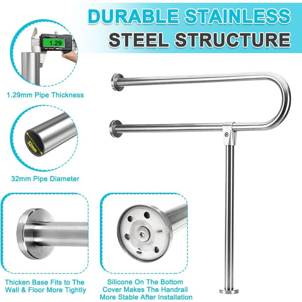 Barra de Agarre para Baño Zelen 76.2 cm Acero Inoxidable