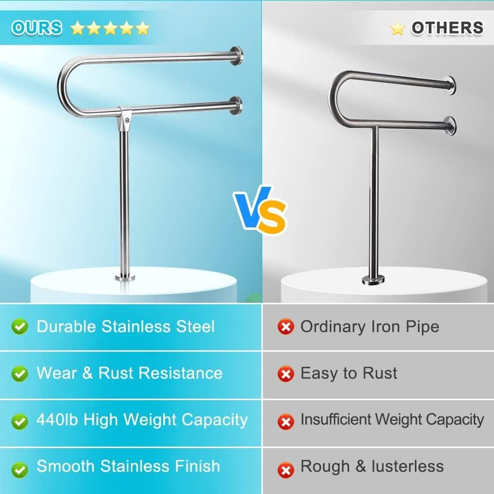 Barra de Agarre para Baño Zelen 76.2 cm Acero Inoxidable