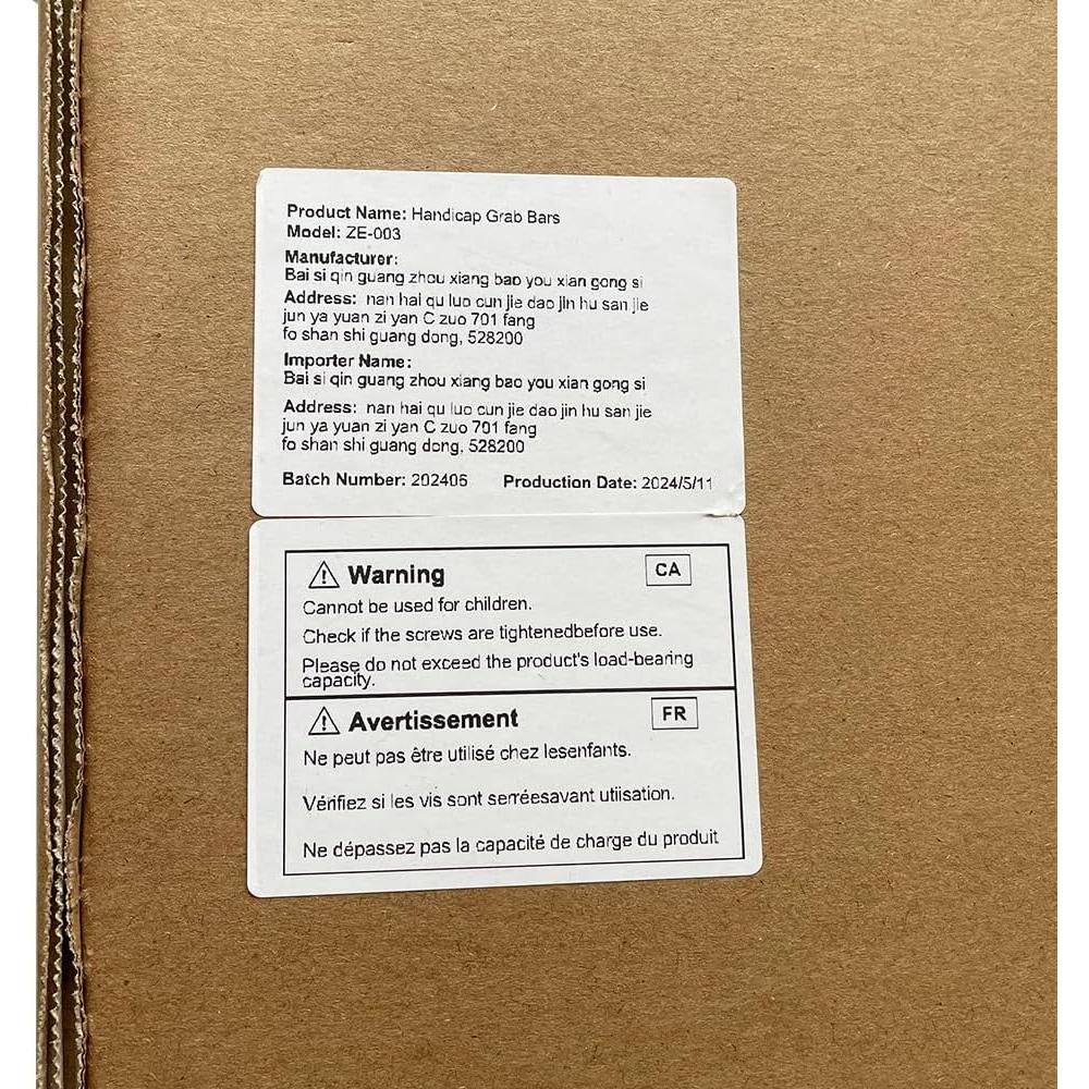 Barra de Agarre para Baño Zelen 76.2 cm Acero Inoxidable