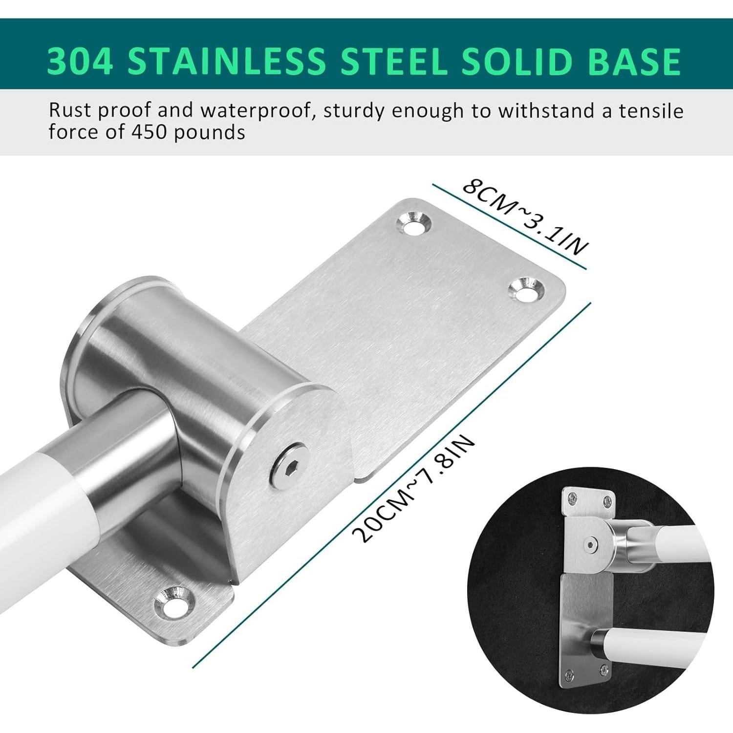 Barra de Agarre Plegable INNOLIFE 75 cm Antideslizante Blanca