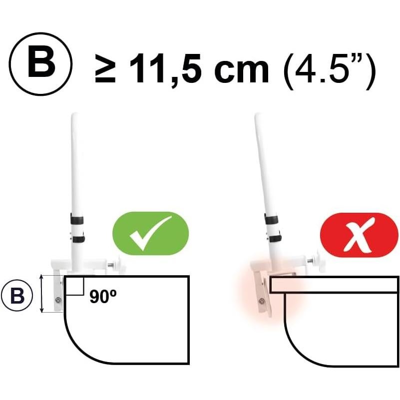 Barra de Agarre Ajustable PEPE Movilidad para Bañera 36.8-42.4 cm