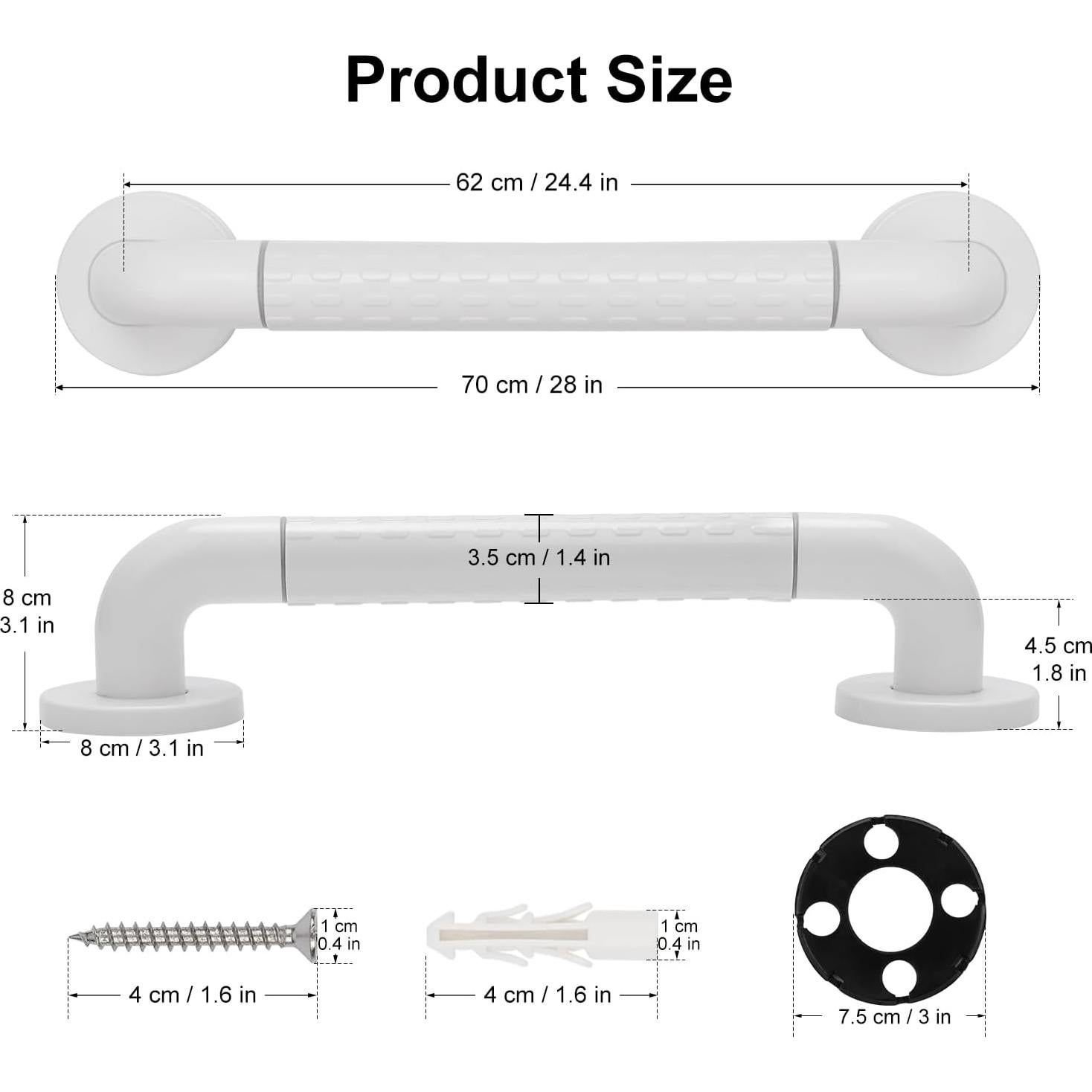 Barras de Agarre Antideslizantes Supregear 71 cm Acero Inoxidable