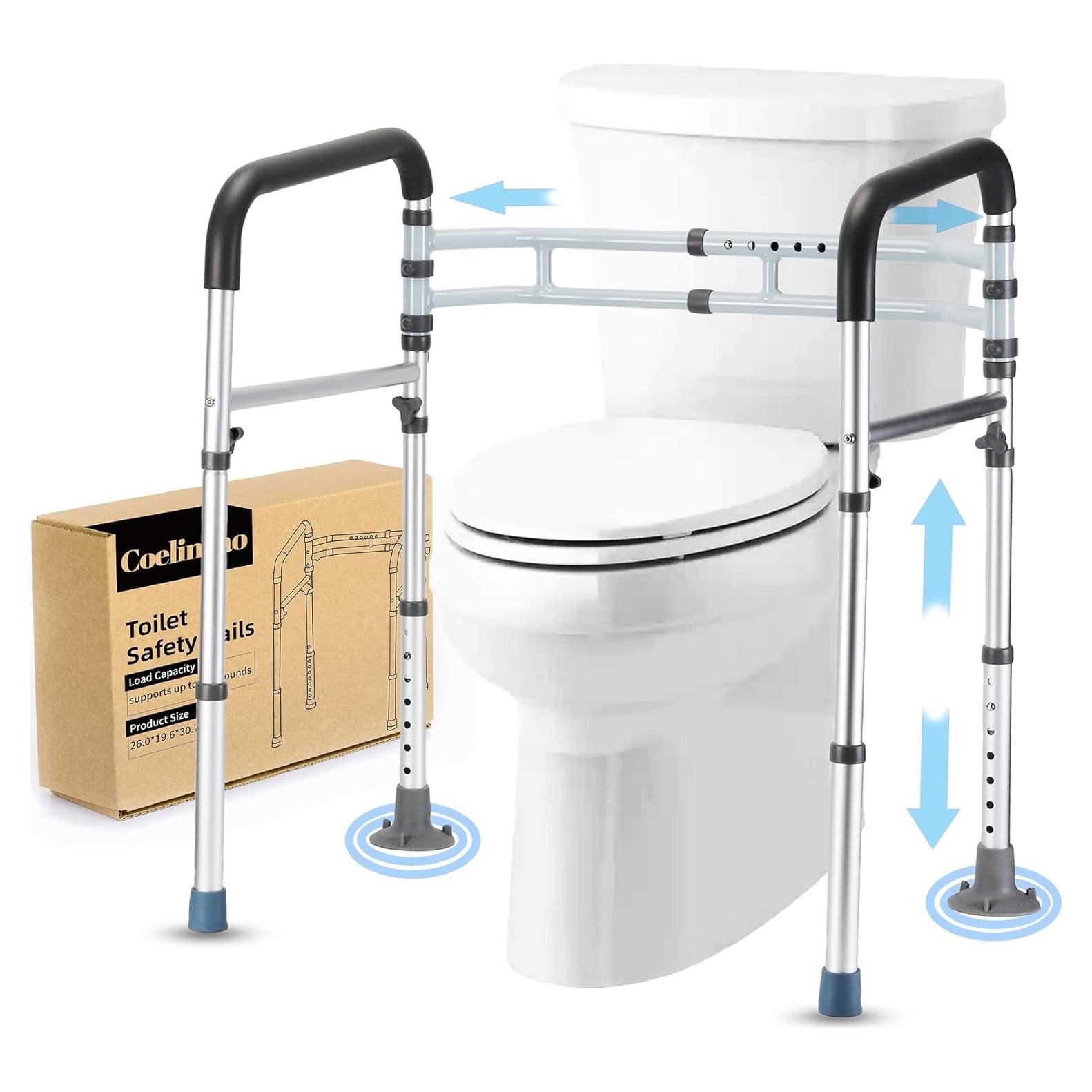 Barra de Seguridad para Inodoro Coelineao Ajustable Gris