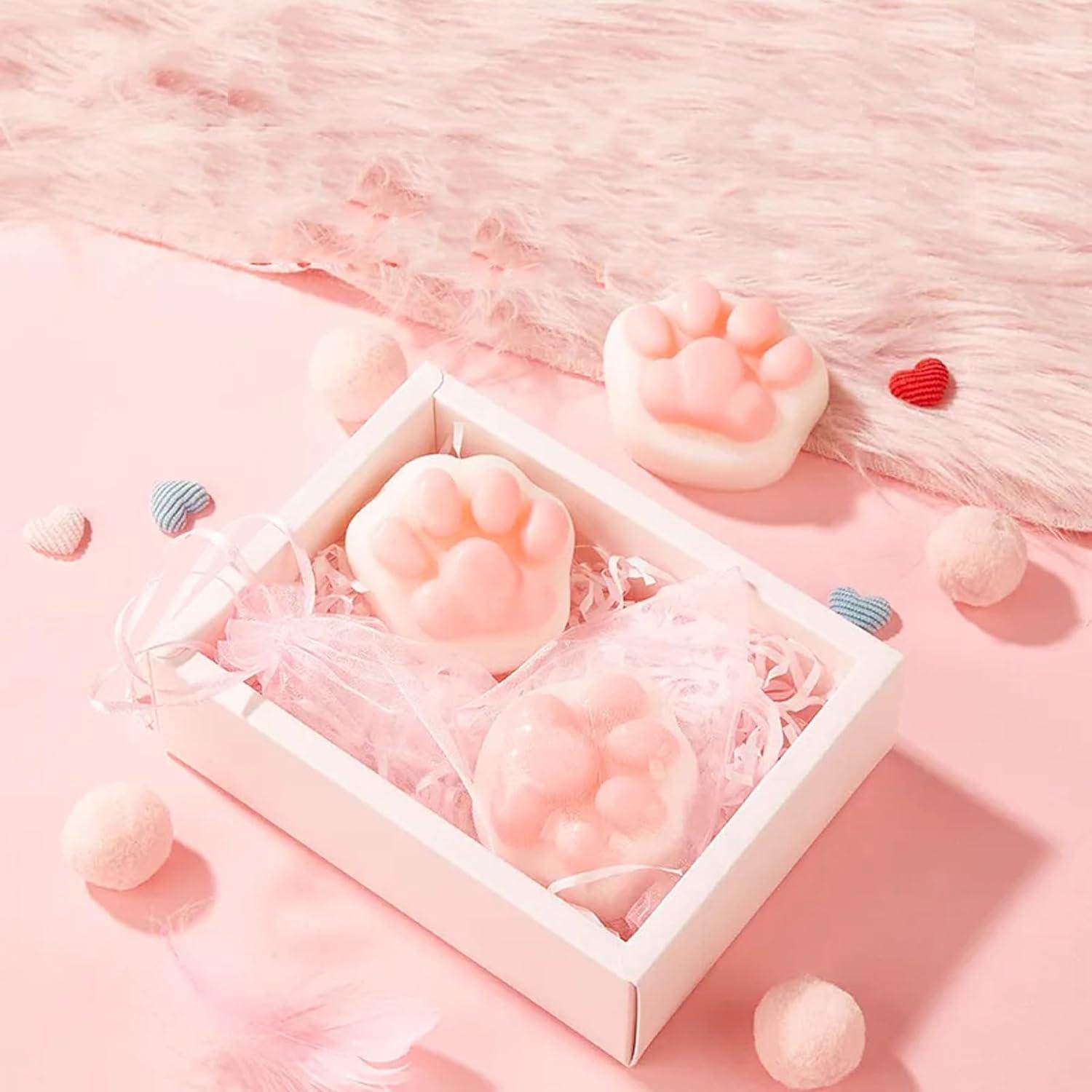 Barra de Jabón Aromatizada T-shin Patita de Gato 80g Rosa