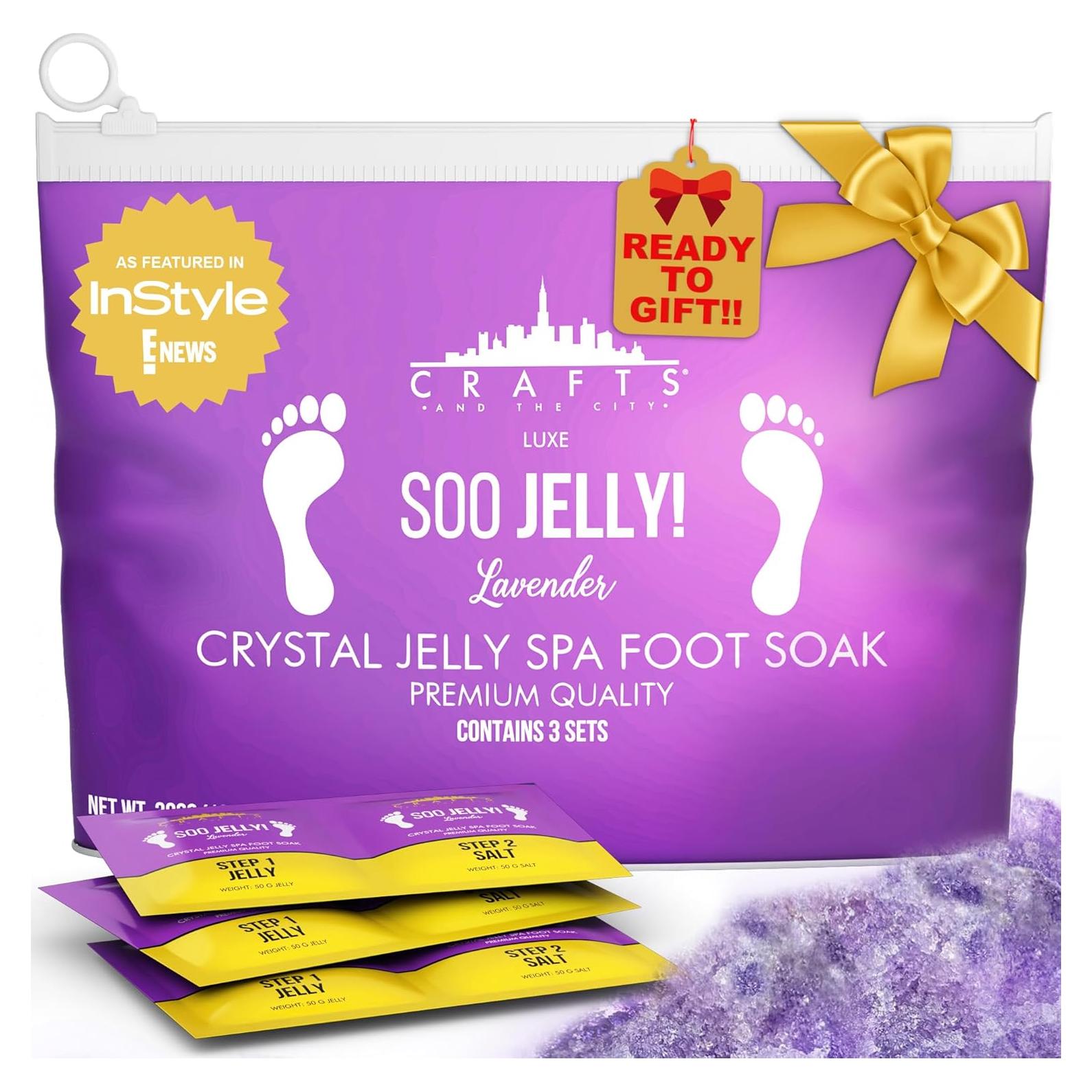 Paquete de Pedicura SOO JELLY - Remojo de Gel Hidratante Lavanda