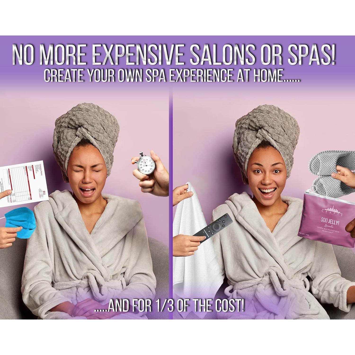 Paquete de Pedicura SOO JELLY - Remojo de Gel Hidratante Lavanda