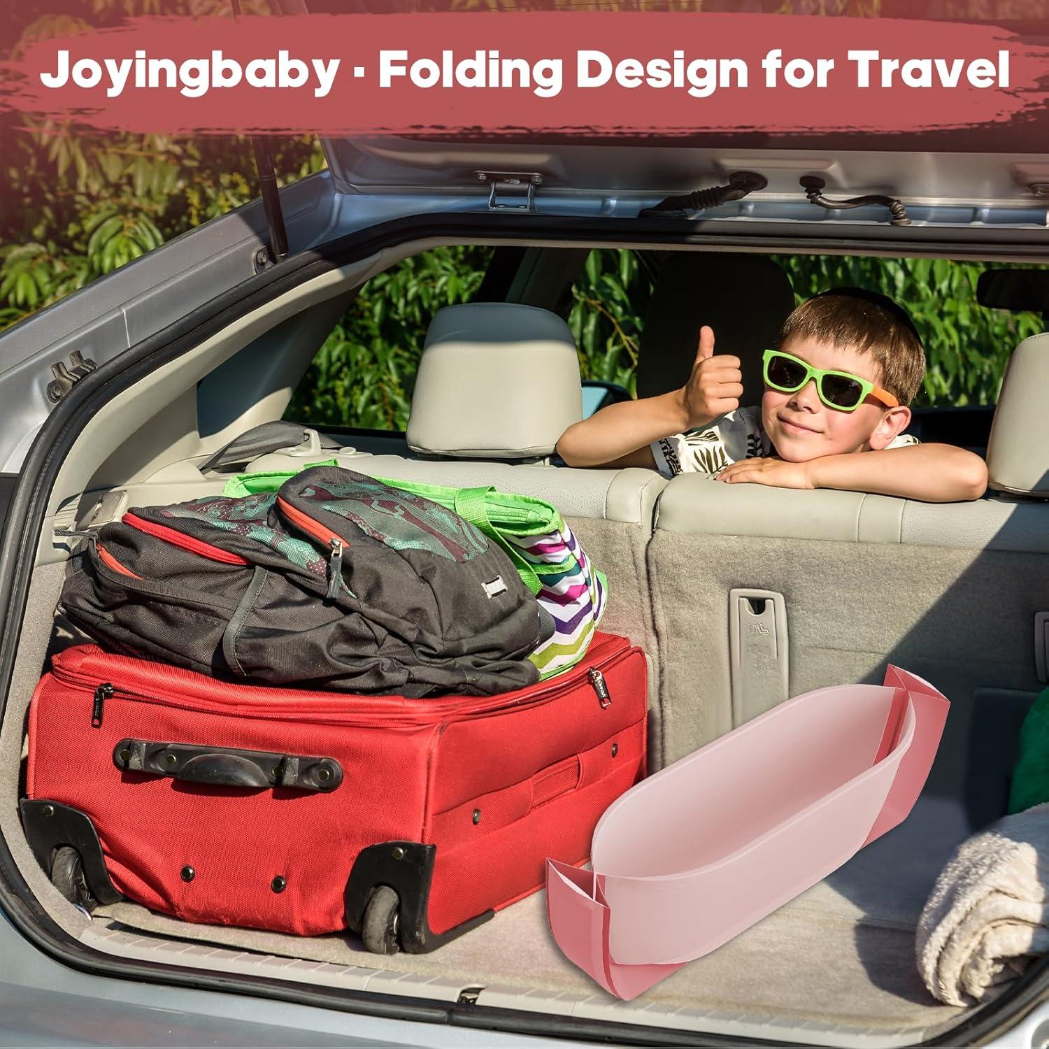 Bañera Plegable Joyingbaby Rosa con Cojín y Termómetro