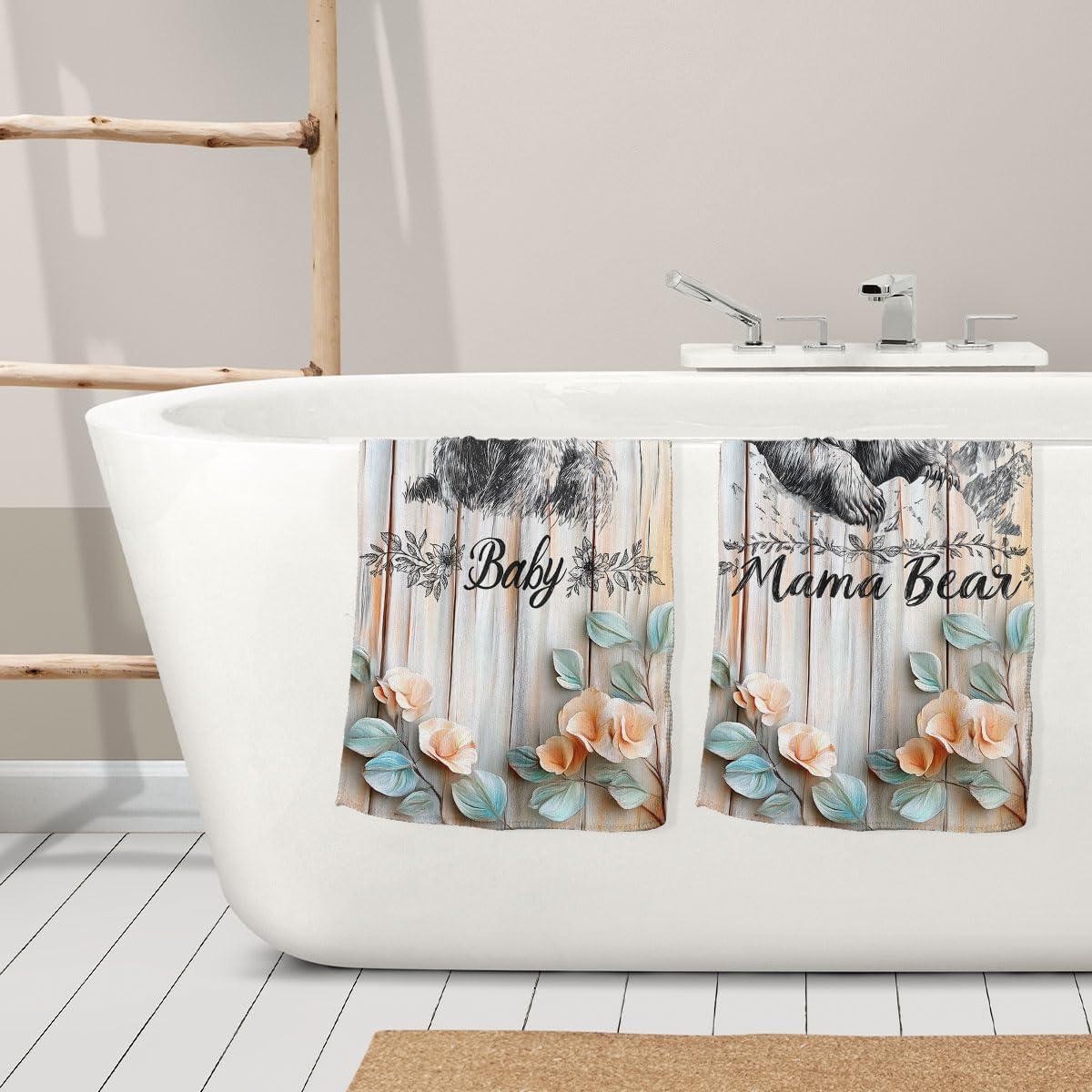 Toallas de Mano Mama Osa 36x72 cm Absorbentes Decorativas