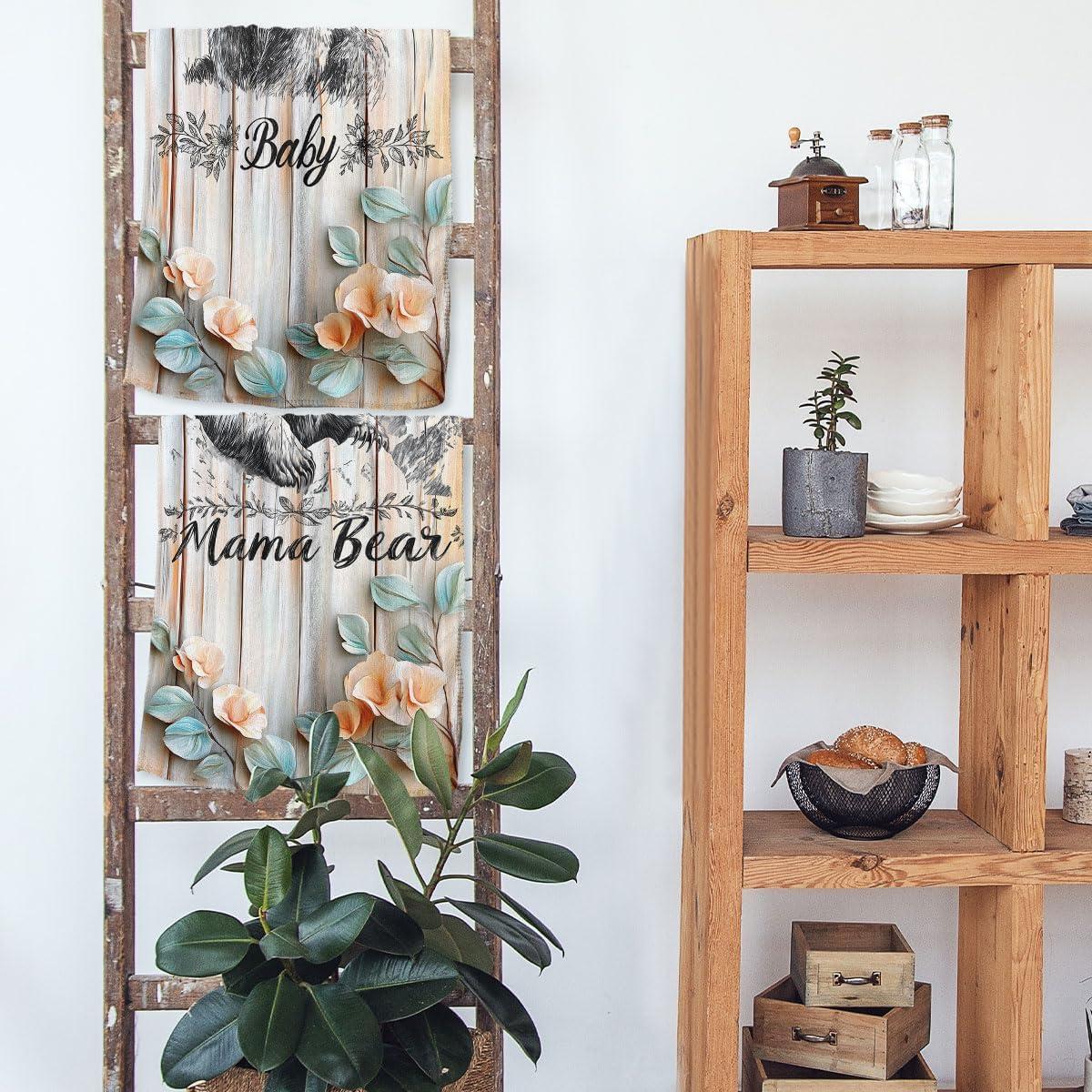 Toallas de Mano Mama Osa 36x72 cm Absorbentes Decorativas