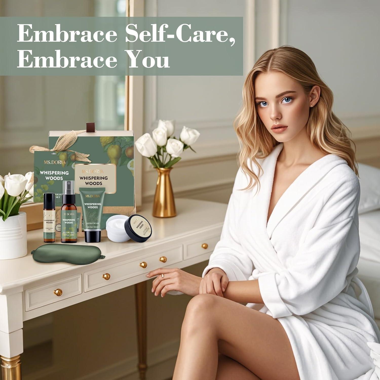 Cesta de Regalo de Spa MS.DORYA 5 Piezas Verde Relax