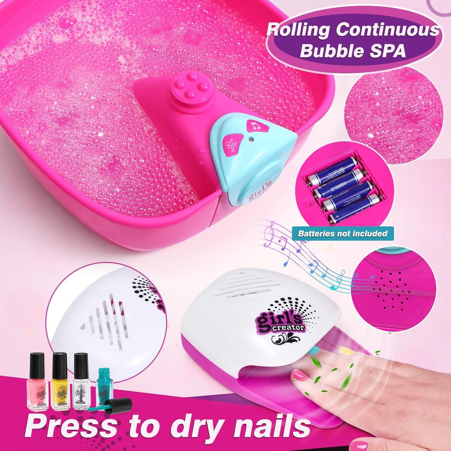 Kit de Spa para Niñas Golray - Baño de Pies y Manicura