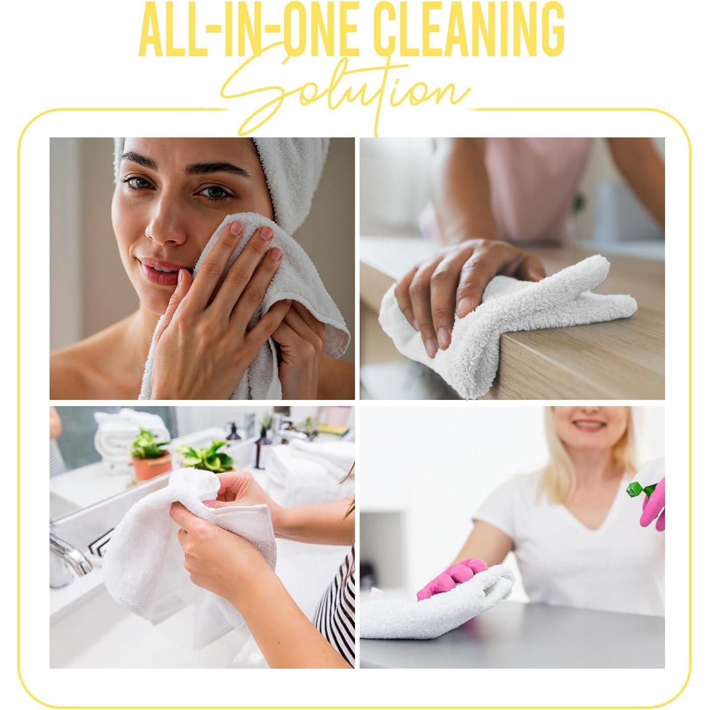 Toallas de Algodón DAN RIVER Amarillo Paquete de 24 Suaves