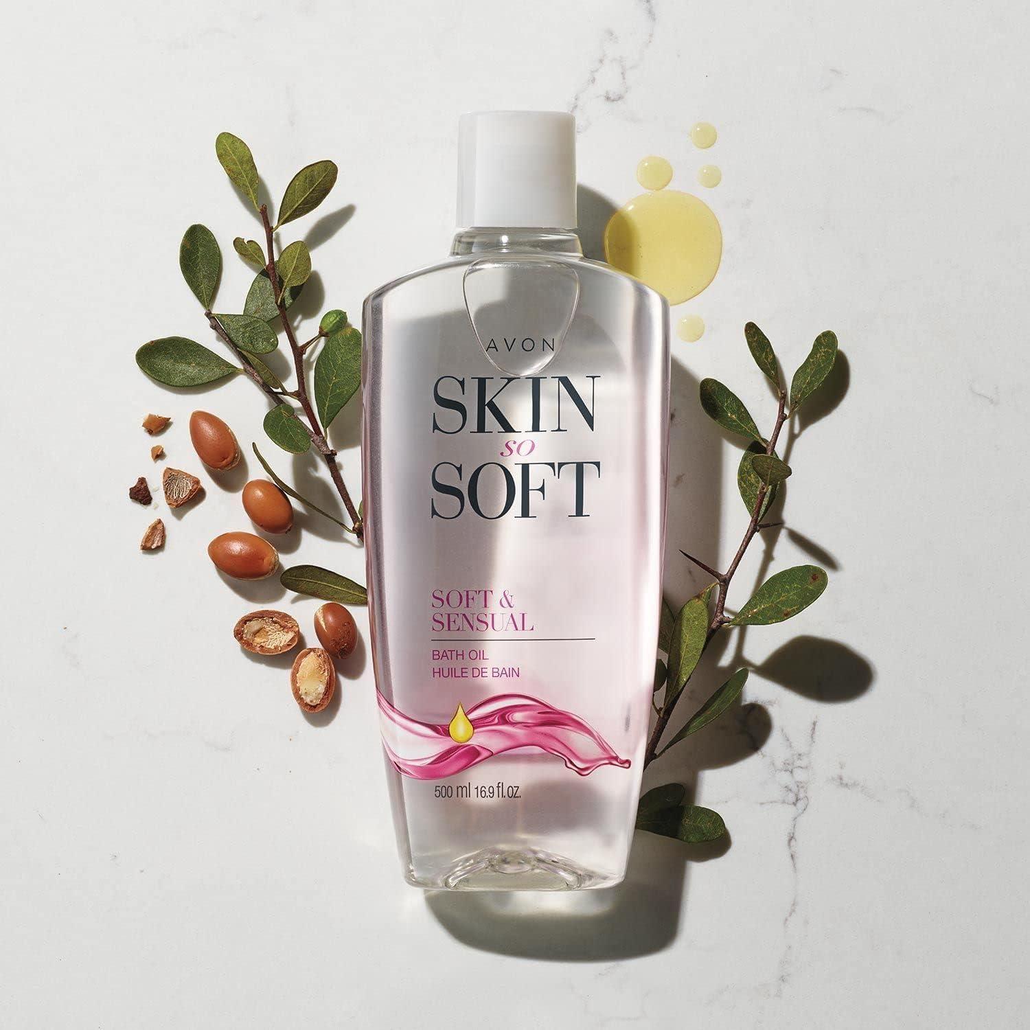 Aceite de Baño Avon Skin So Soft 500 ml - Hidratante Argán