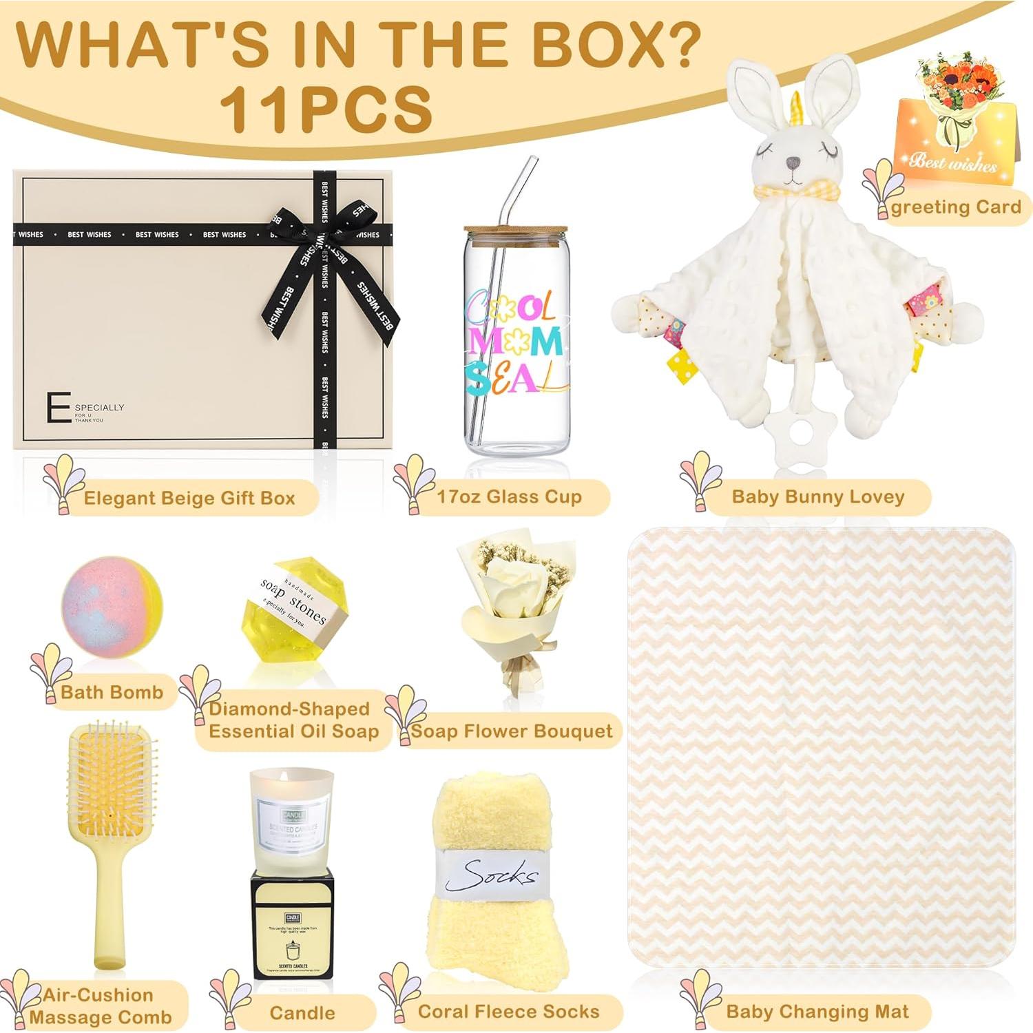 Juego de Regalo para Nuevas Mamás Sysmie - 11 Piezas de Spa y Bebé