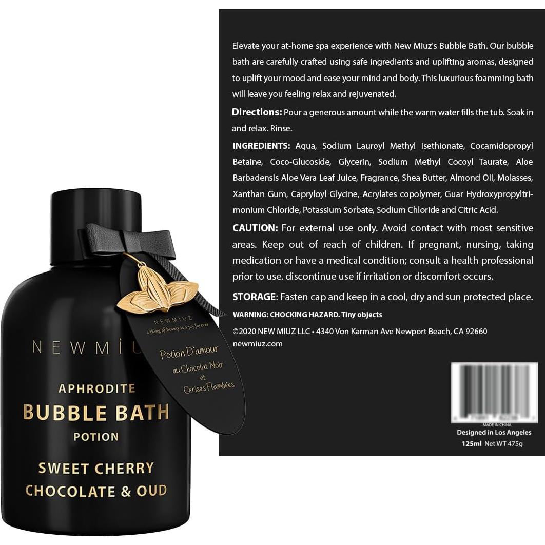 Baño de burbujas premium New Miuz chocolate cereza 320g