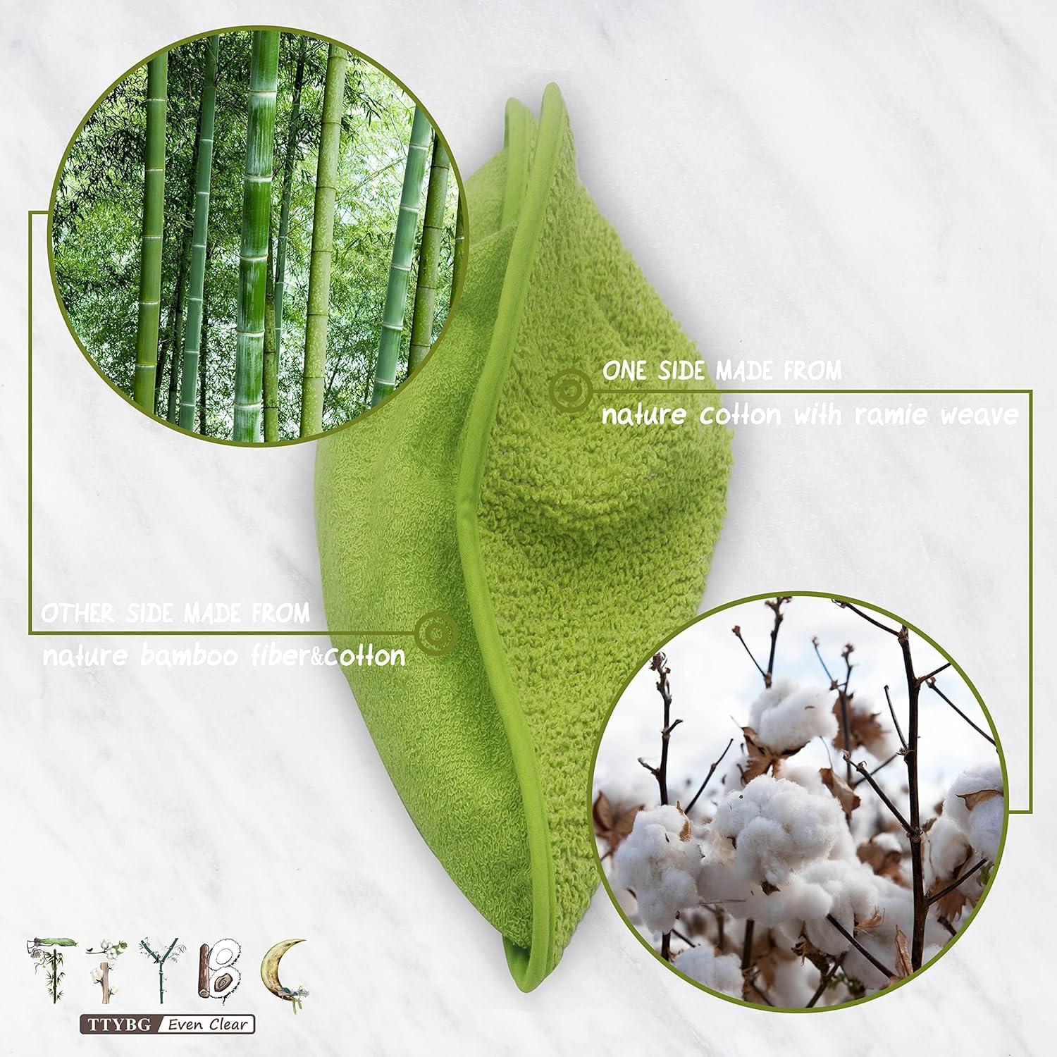 Toallas de Mano de Ramio y Rayón de Bambú Ultra Suaves - 4 Piezas