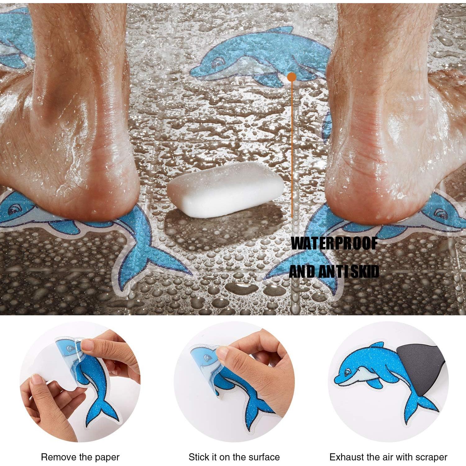 Pegatinas Antideslizantes Secopad Delfín 20 Piezas para Baño