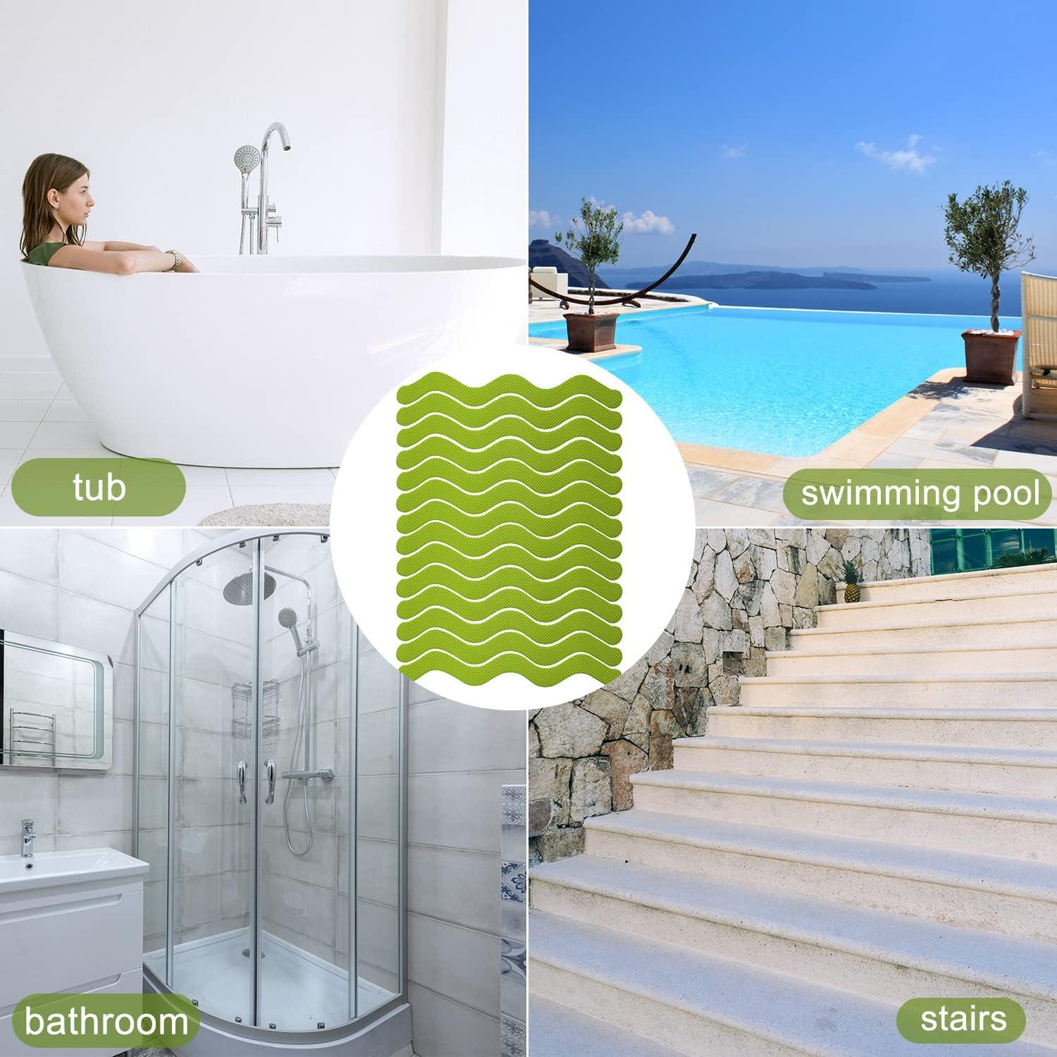 Pegatinas Antideslizantes para Bañera Ding Xi - 24 Tiras Verde