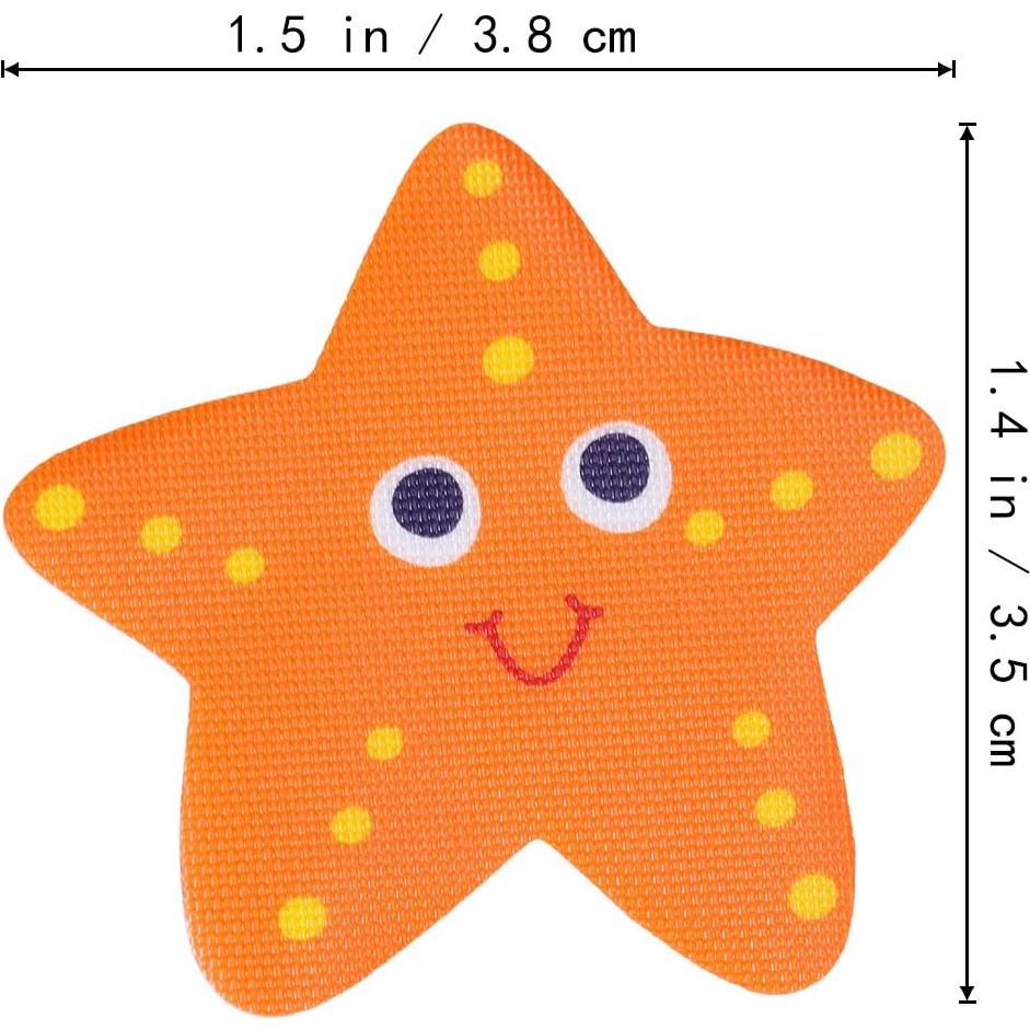 5 Calcomanías Antideslizantes para Baño Starfish 14 cm