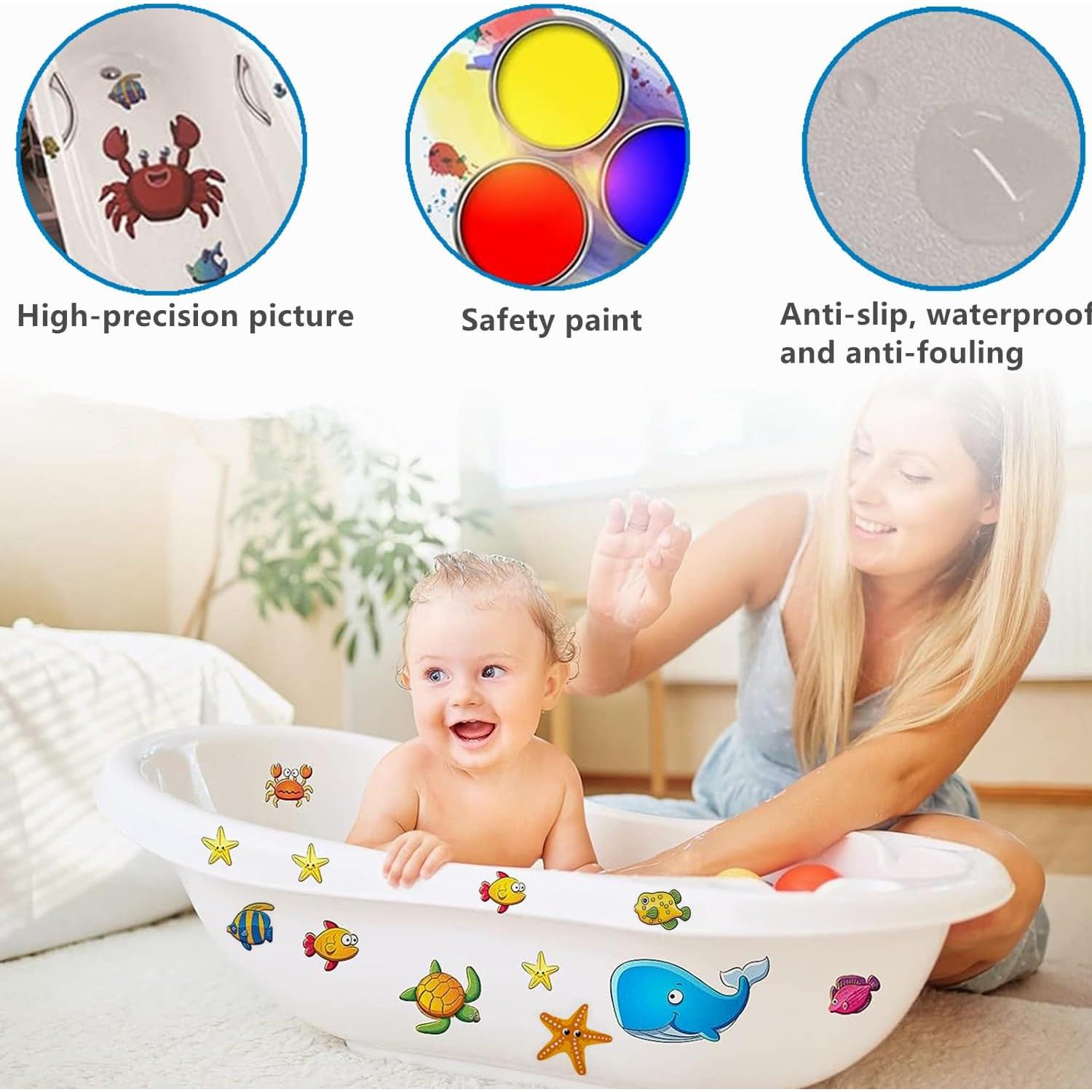 Pegatinas Antideslizantes para Bañera HCJ, 30 PCS Animales Marinos