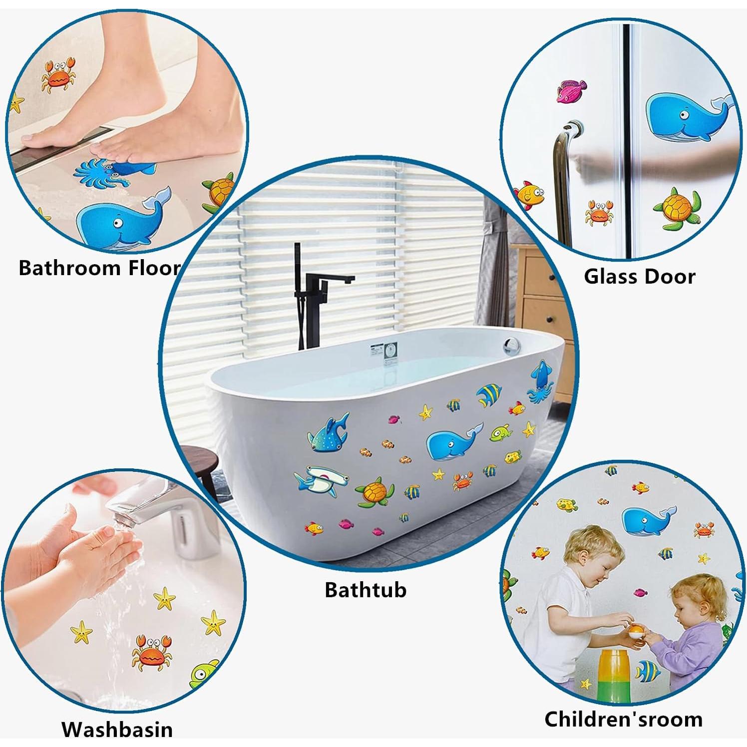 Pegatinas Antideslizantes para Bañera HCJ, 30 PCS Animales Marinos