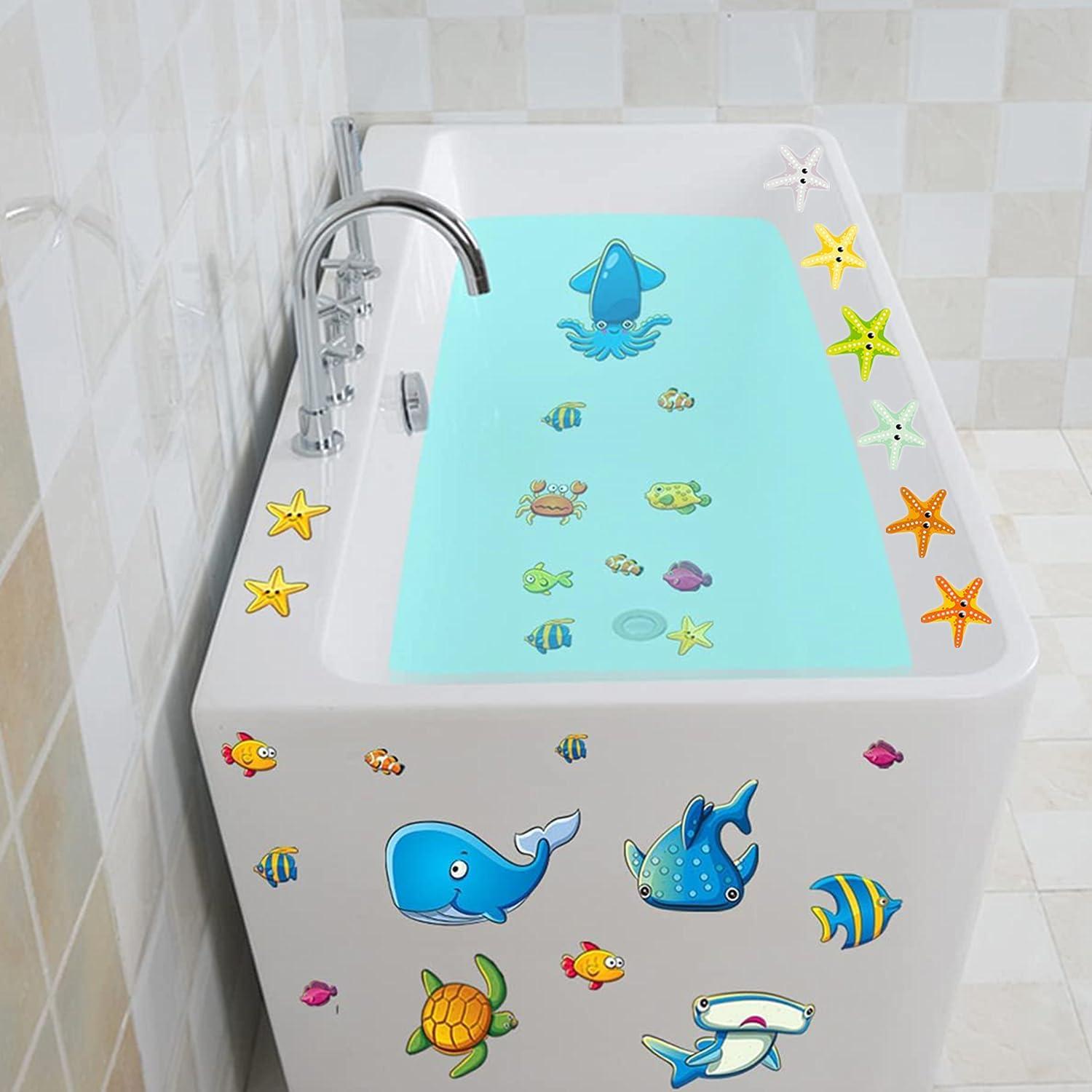 Pegatinas Antideslizantes para Bañera HCJ, 30 PCS Animales Marinos