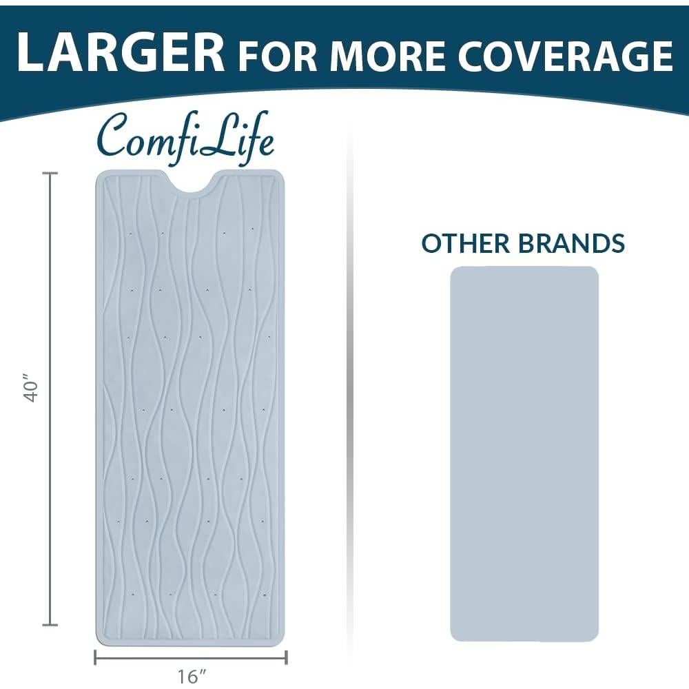 Alfombrilla de baño ComfiLife Onda 101.6x40.6 cm Antideslizante