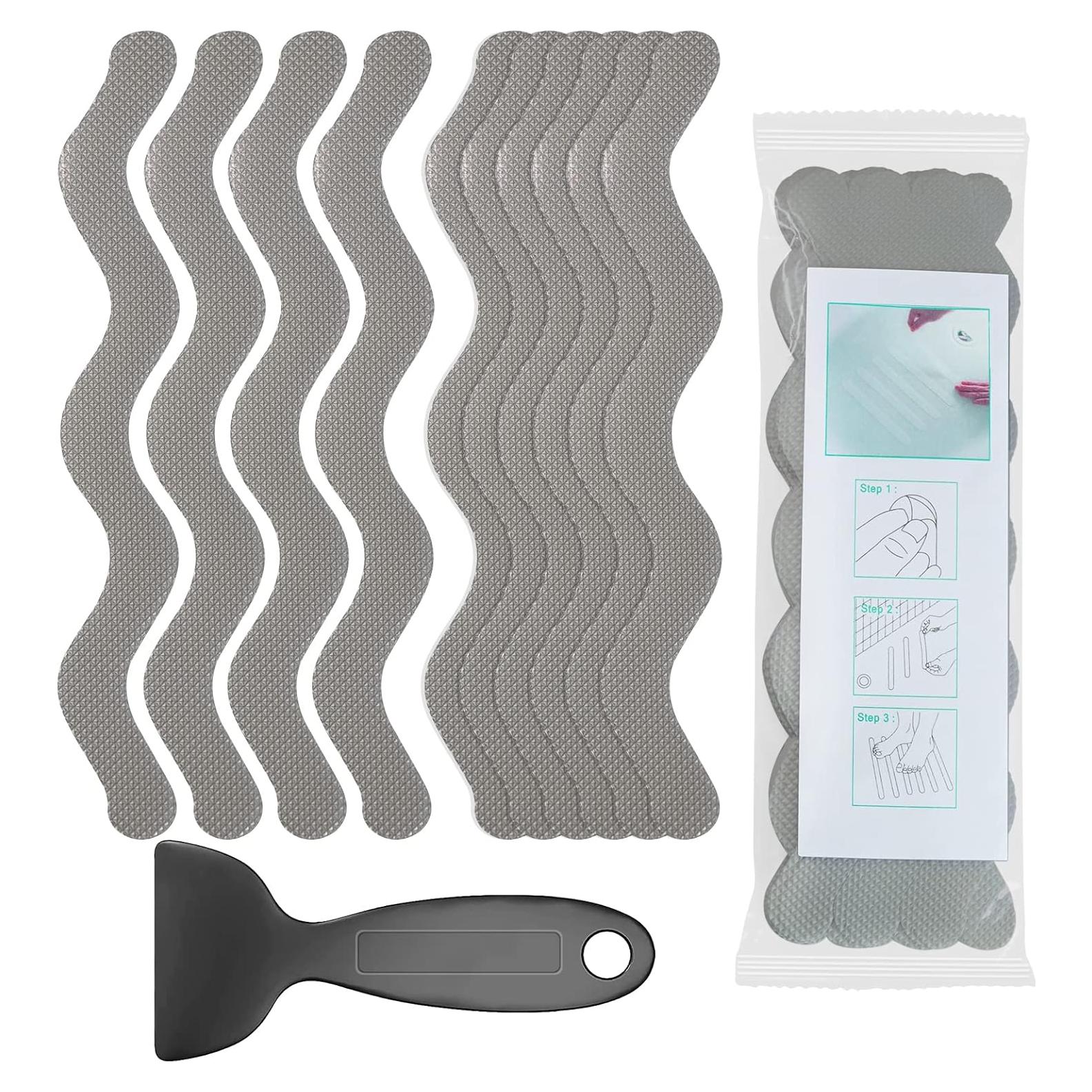 Juego de 30 Pegatinas Antideslizantes Kucucyle para Baño - Gris