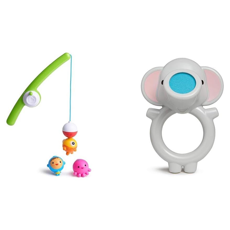 Set de Juguetes de Baño Munchkin® - Pesca Magnética y Burbujeador Elefante