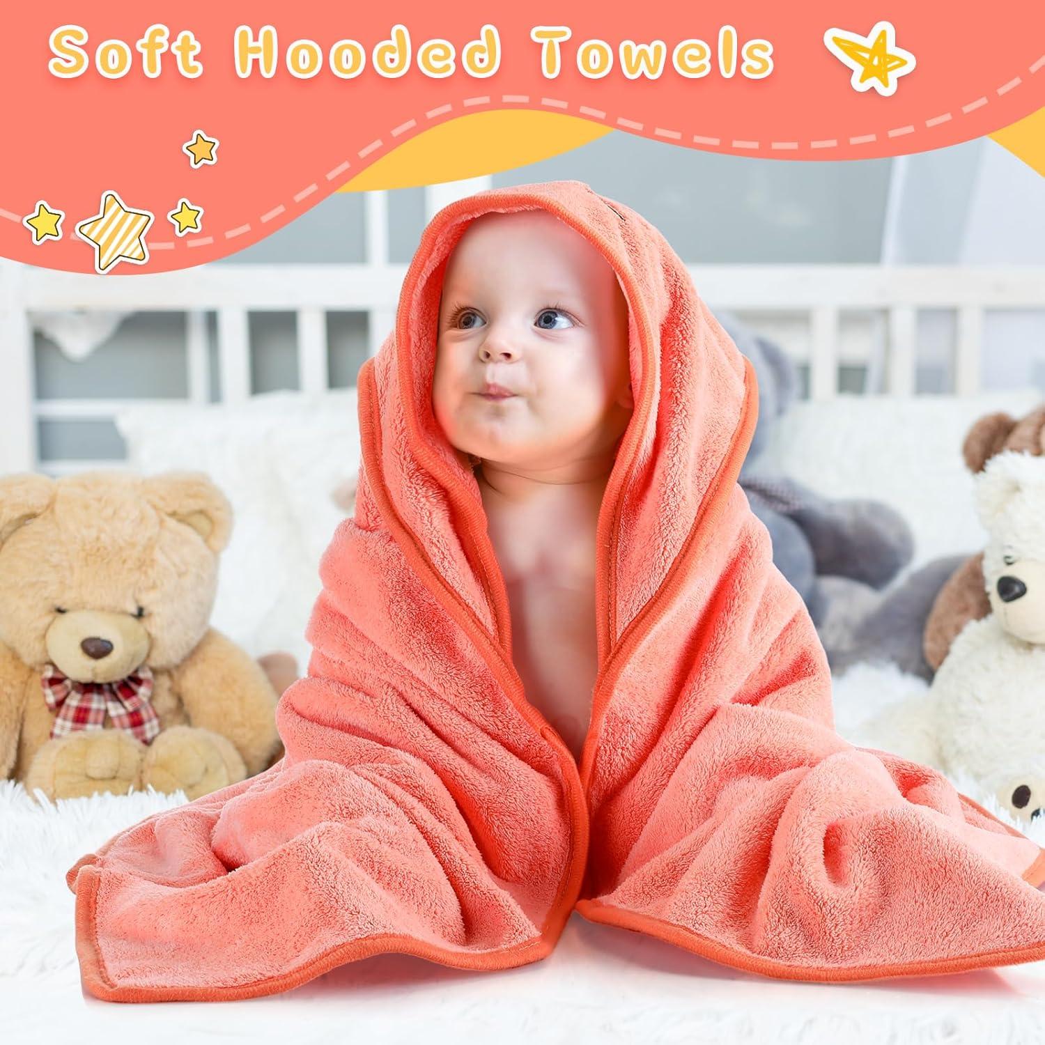 Toallas con Capucha para Bebé Preboun 4 Pcs 80x80 cm Suaves