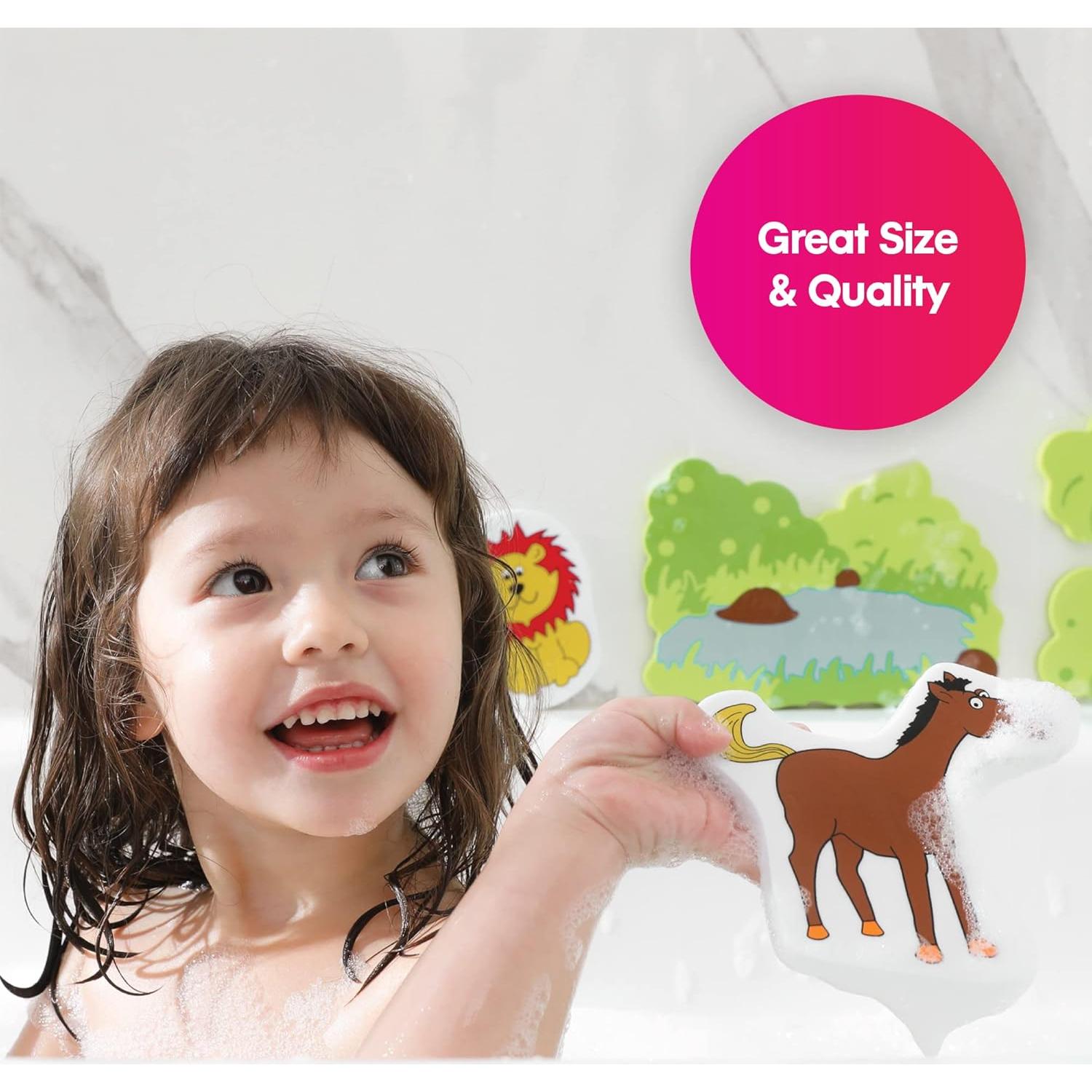 Juego de Baño Edushape Diversión en la Selva - 18 Piezas de Espuma