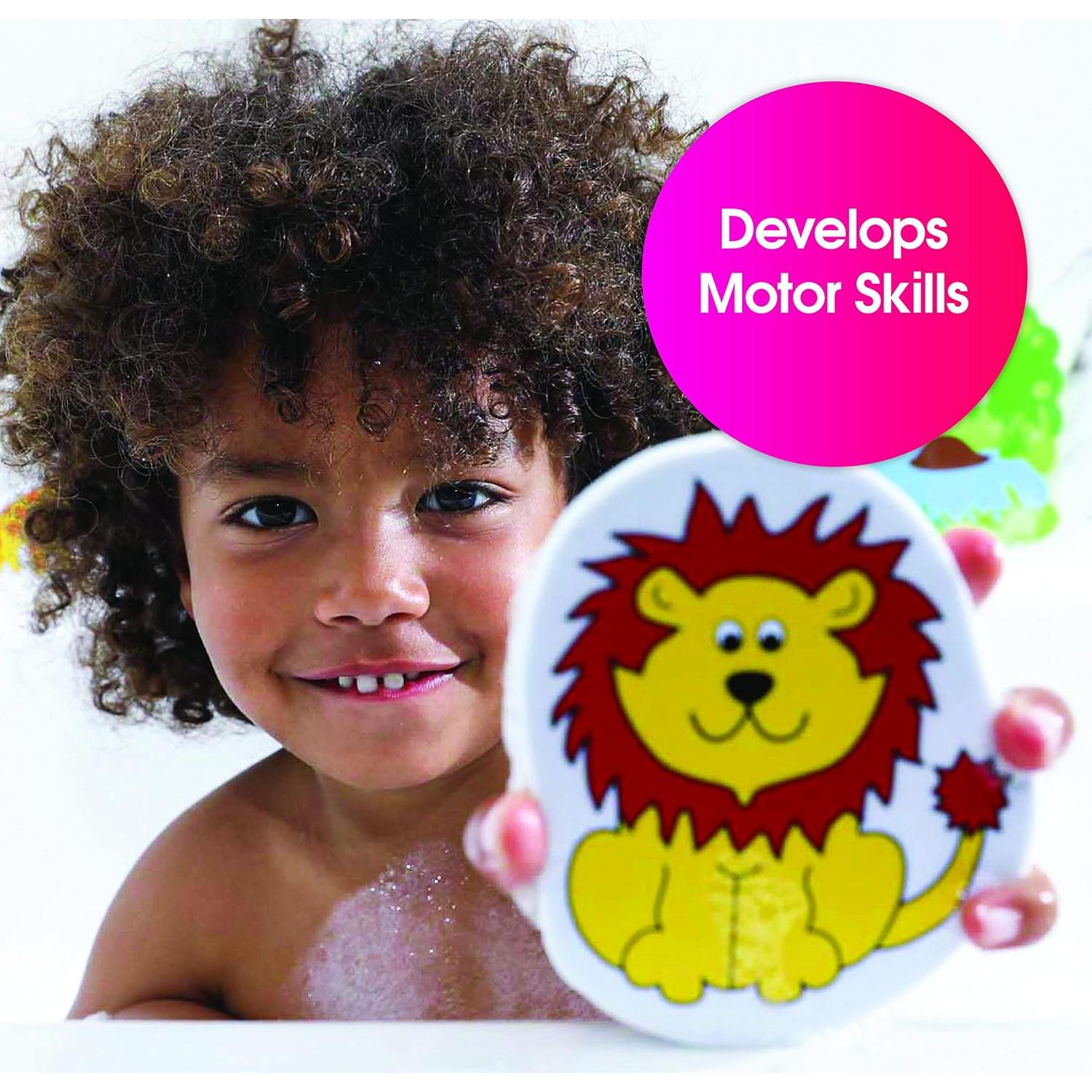 Juego de Baño Edushape Diversión en la Selva - 18 Piezas de Espuma