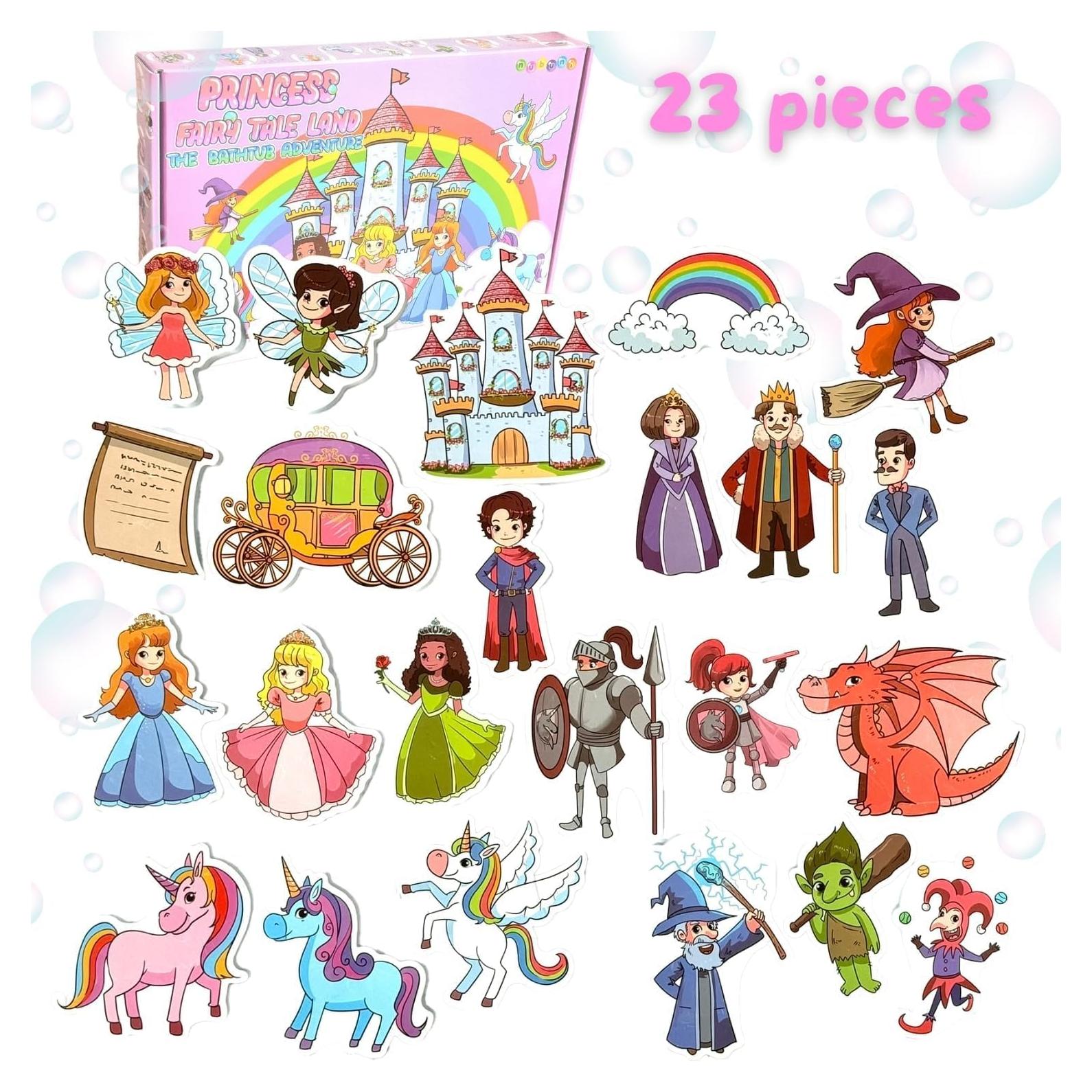 Juguetes de baño de espuma NUBUNI con bolsa de almacenamiento