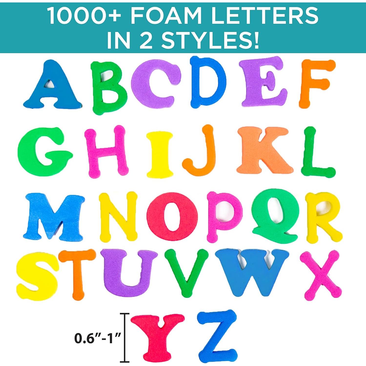 Letras Adhesivas de Espuma Horizon Group USA - 1000+ Letras Multicolor