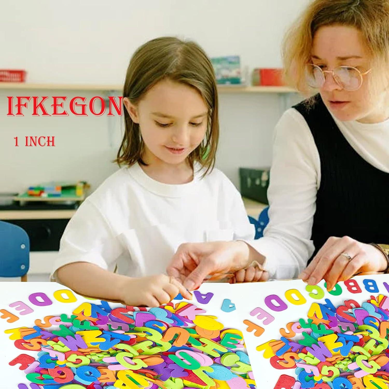 Calcomanías de Letras de Espuma IFKEGON 1040PCS 2.54CM A-Z