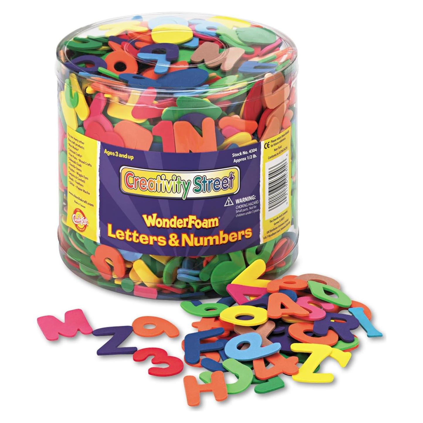 Kit de Letras y Números de Espuma Creatividad Calle 4304 - 1500 Piezas