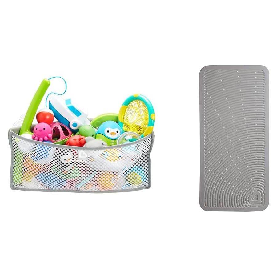 Organizador de Juguetes de Baño Munchkin High 'n Dry Gris + Alfombrilla Acolchada