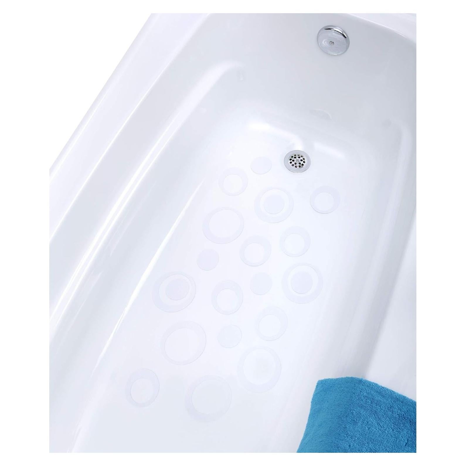 Tread Adhesivo Ovalado para Baño - 21 Piezas - Blanco