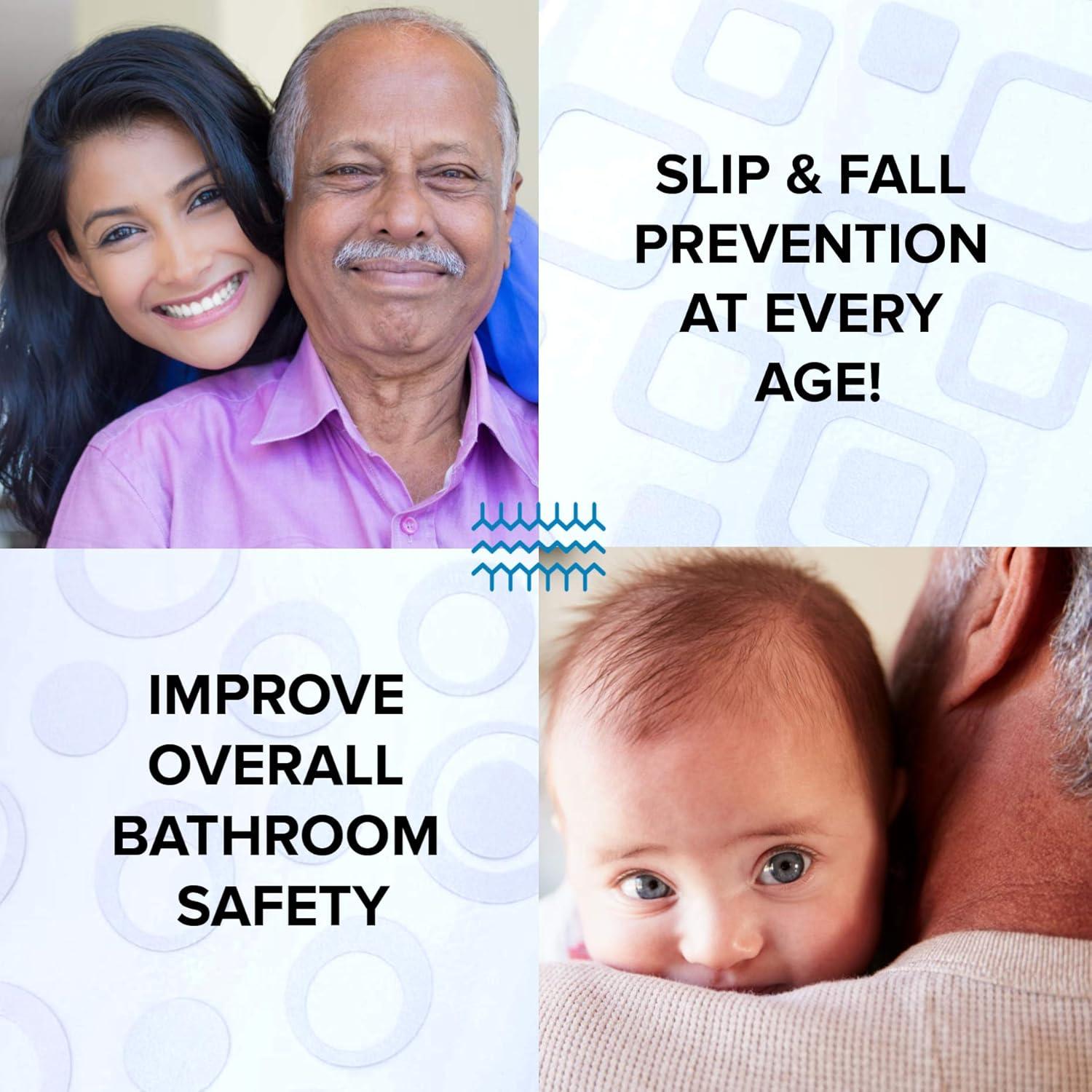 Tread Adhesivo Ovalado para Baño - 21 Piezas - Blanco