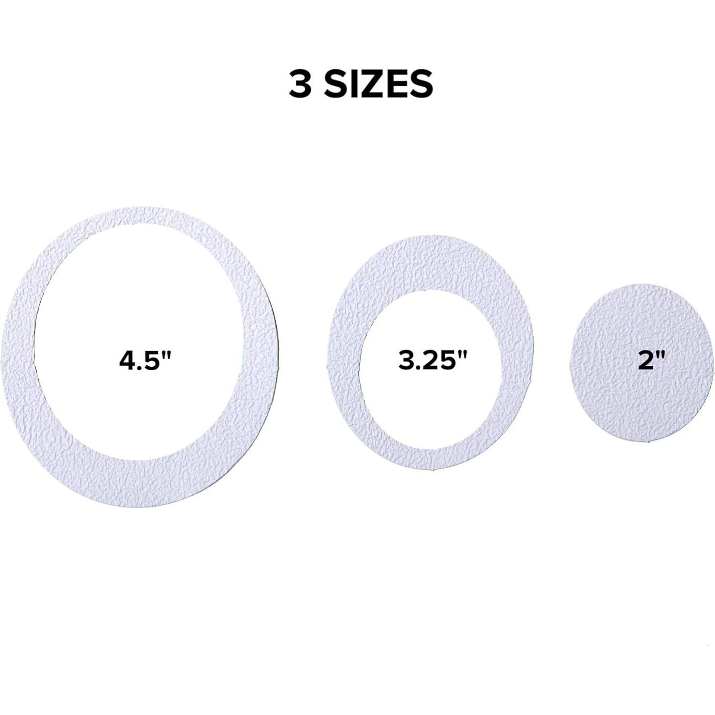 Tread Adhesivo Ovalado para Baño - 21 Piezas - Blanco