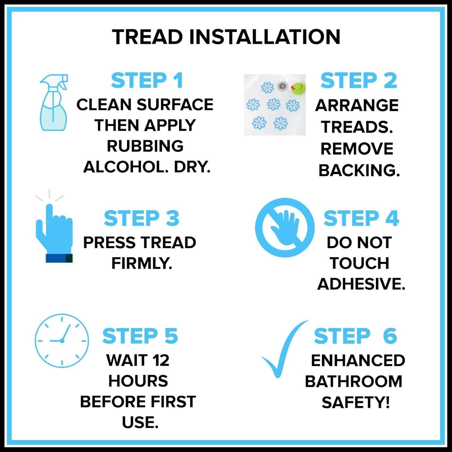 Tread Adhesivo Ovalado para Baño - 21 Piezas - Blanco