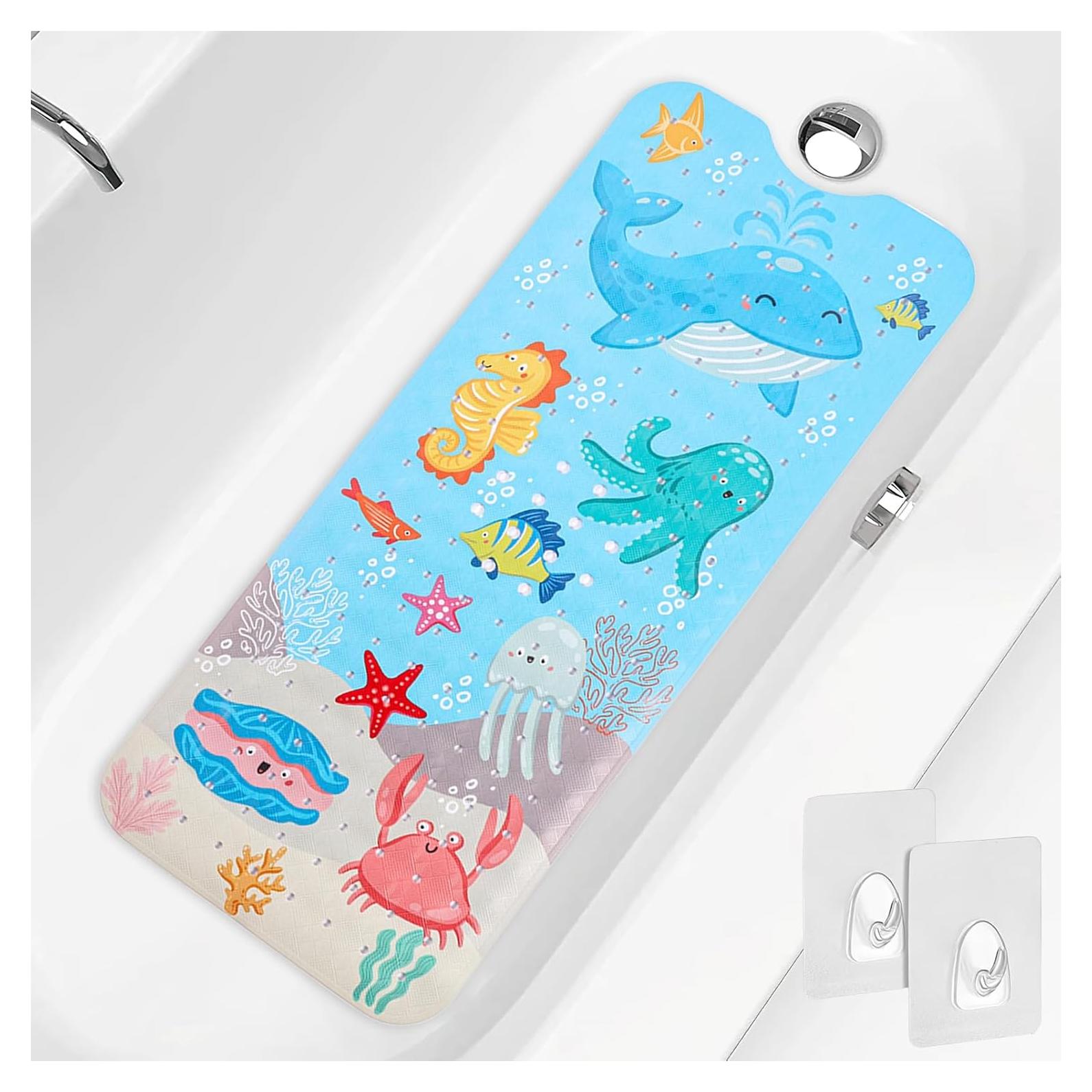 Alfombra de Baño Antideslizante PRATIQUE Ballena Azul 100x40cm