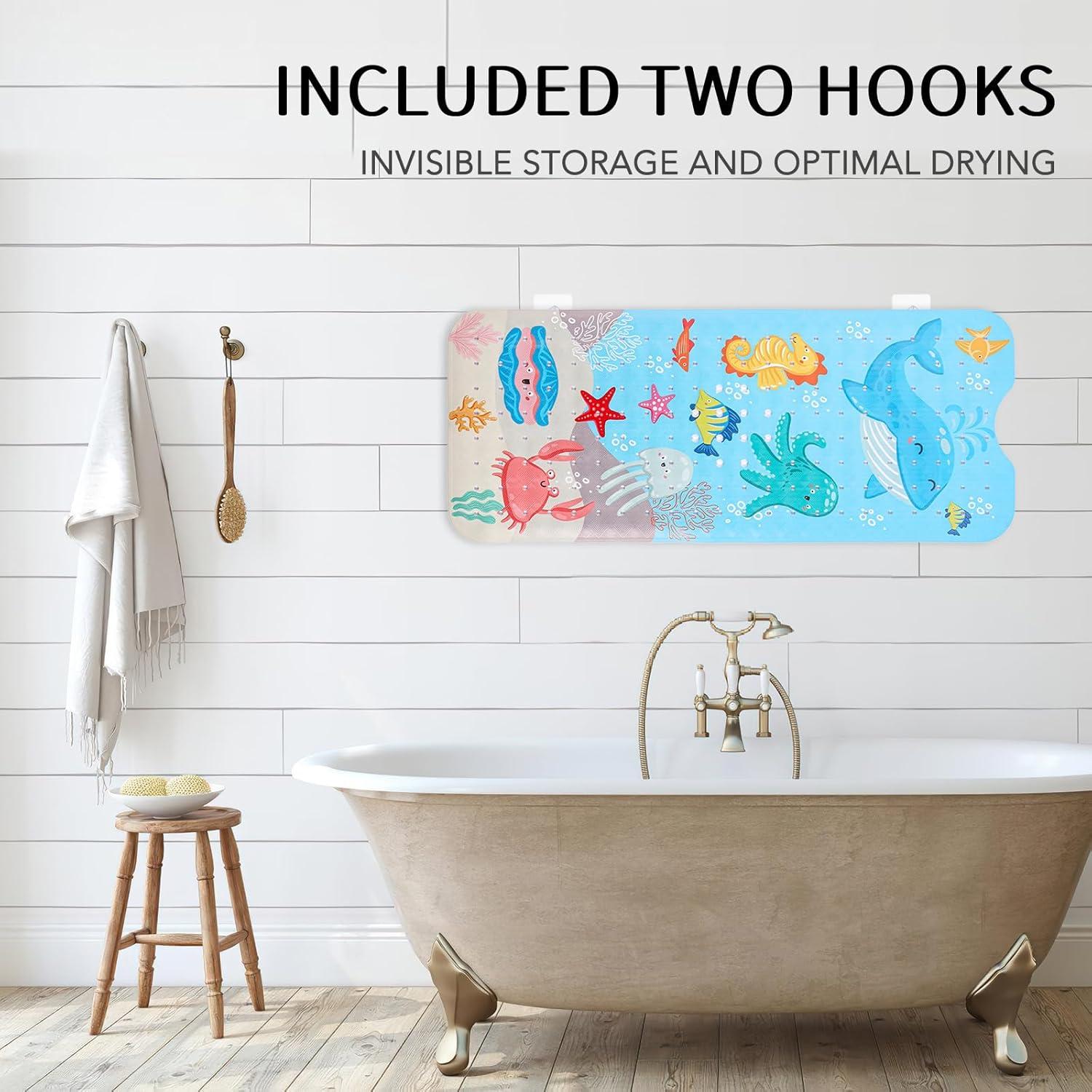 Alfombra de Baño Antideslizante PRATIQUE Ballena Azul 100x40cm
