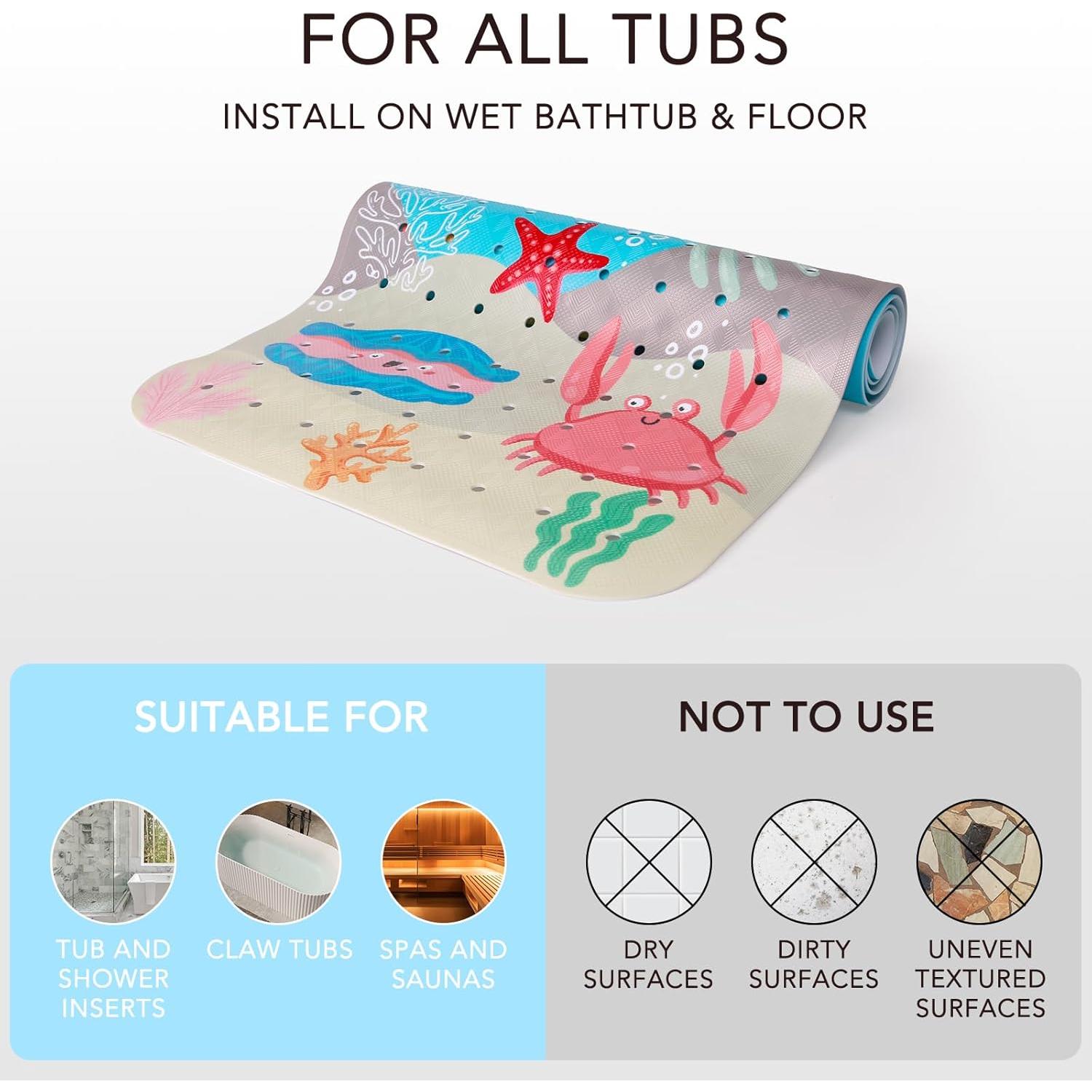 Alfombra de Baño Antideslizante PRATIQUE Ballena Azul 100x40cm