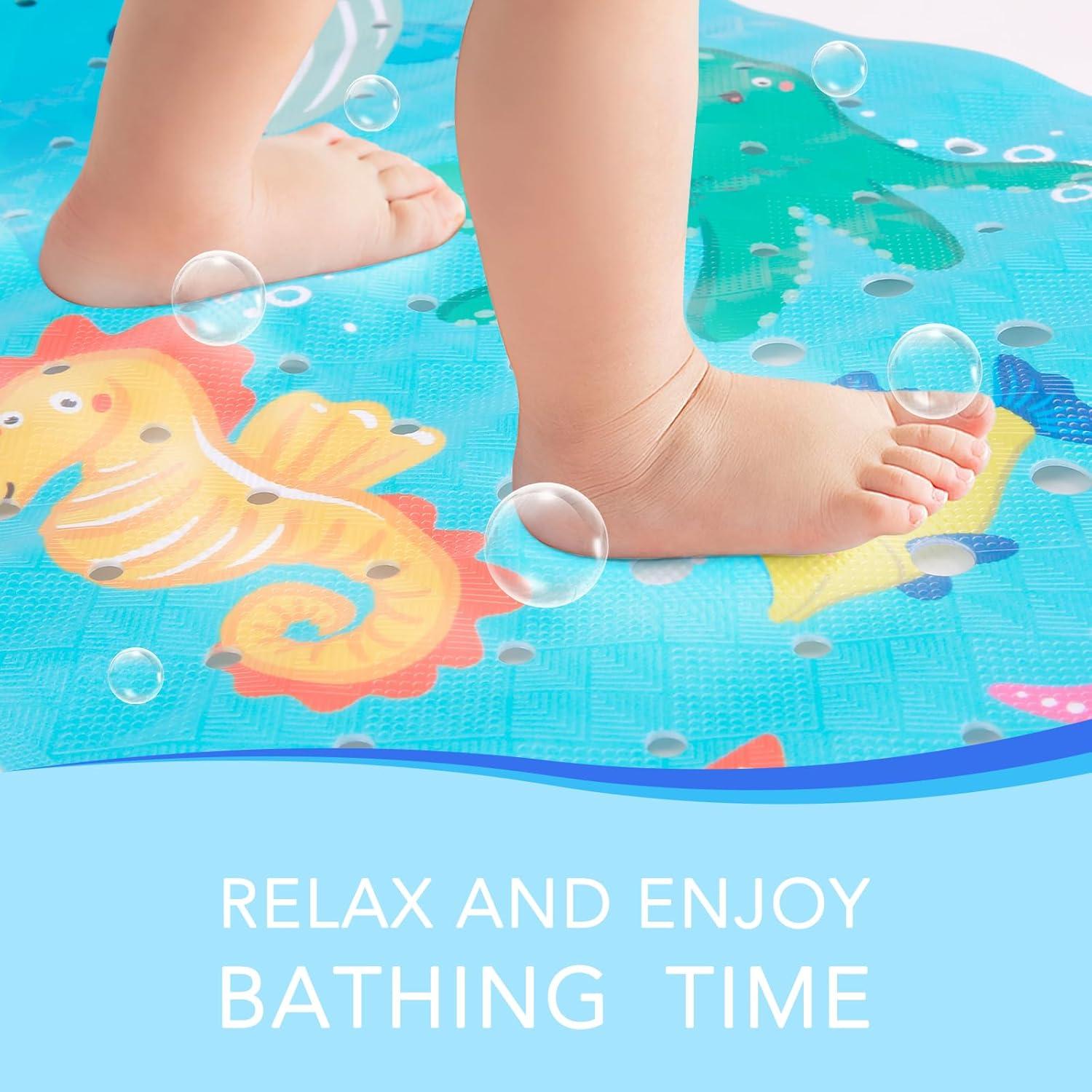 Alfombra de Baño Antideslizante PRATIQUE Ballena Azul 100x40cm