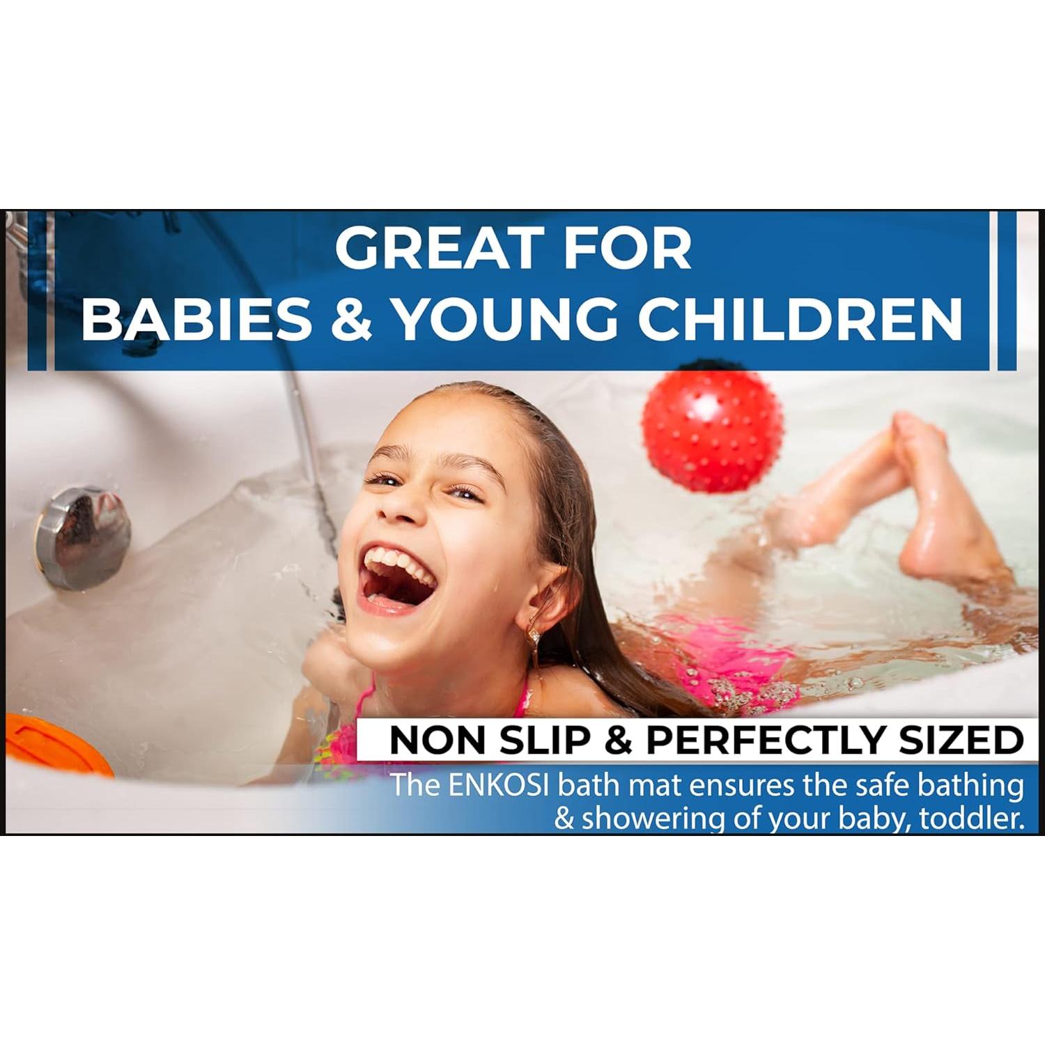 Alfombrilla de Baño Antideslizante ENKOSI TPE 89x41 cm Verde