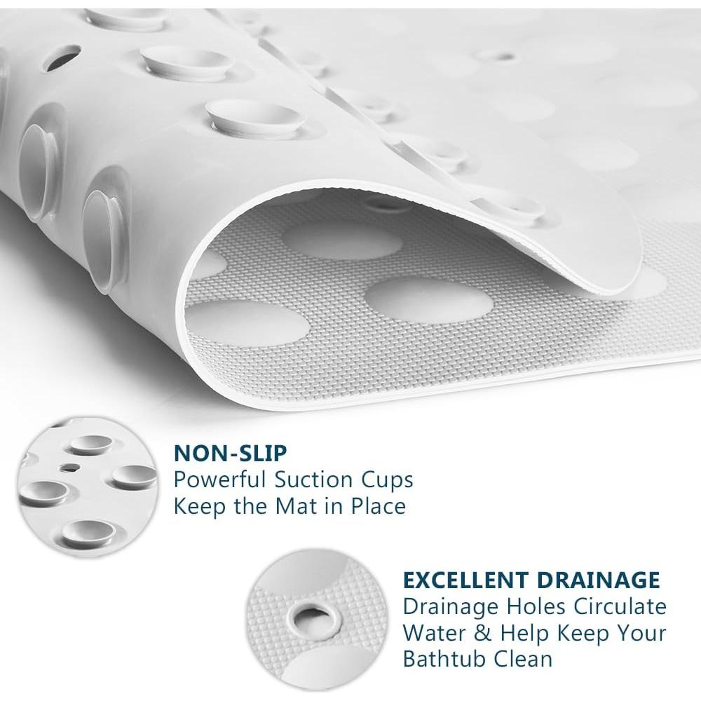 Alfombra de Baño Antideslizante ComfiLife 102x40 cm Crema