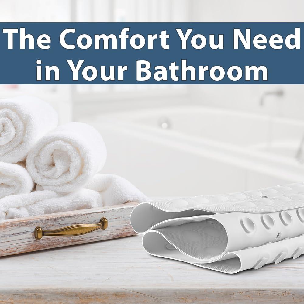 Alfombra de Baño Antideslizante ComfiLife 102x40 cm Crema