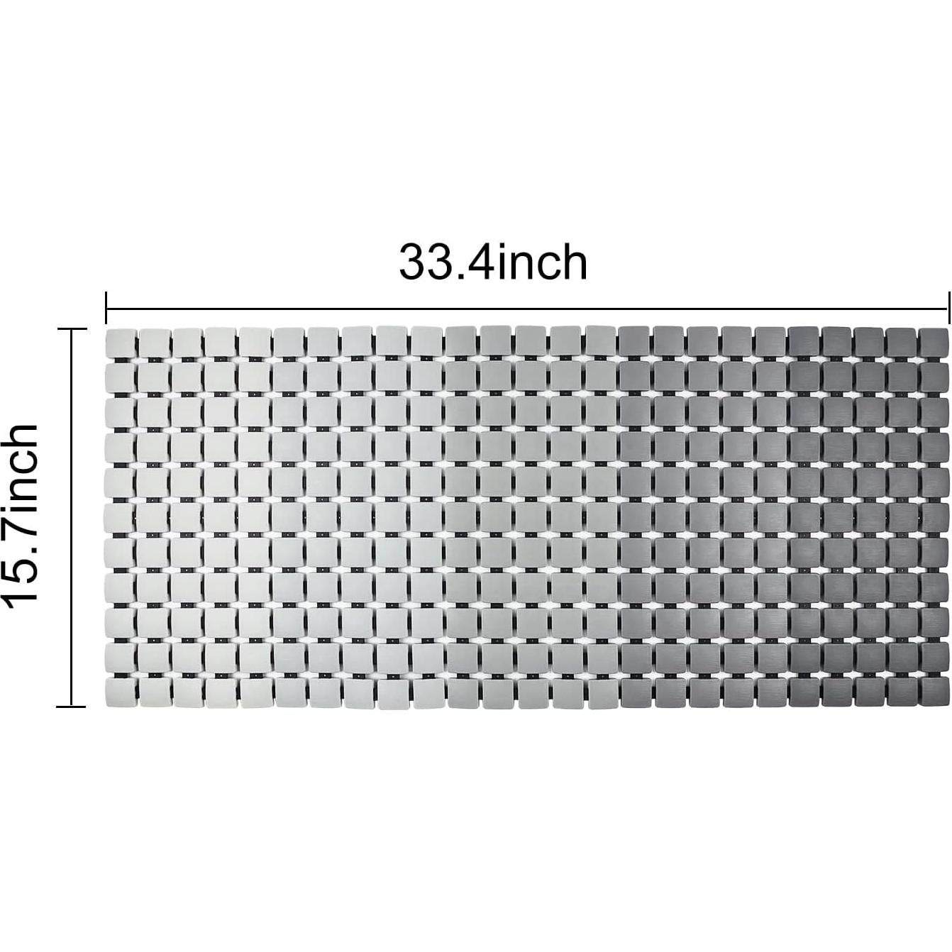 Alfombra de Ducha Antideslizante BEMISO 85x39.9cm Gris