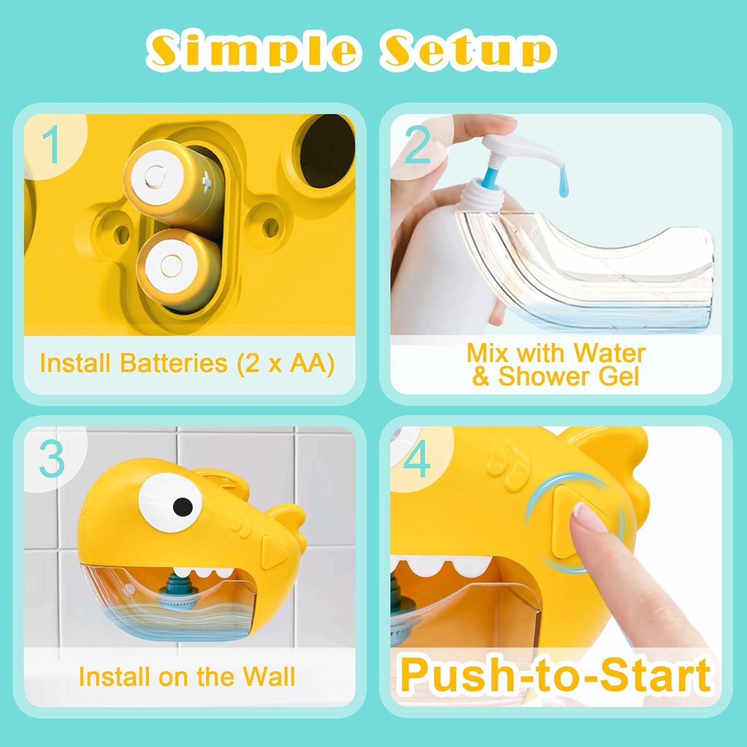 Juguete de Baño Tiburón Automático con Burbujas y Música